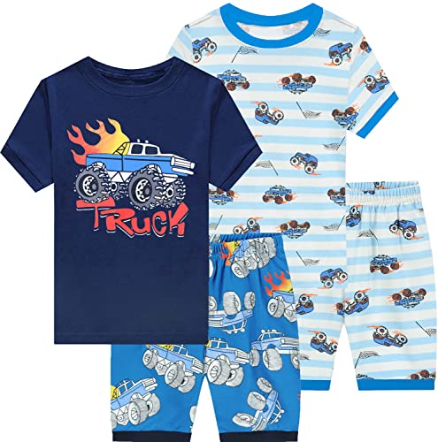 7# 4-pcs-monster-truck-blue-set