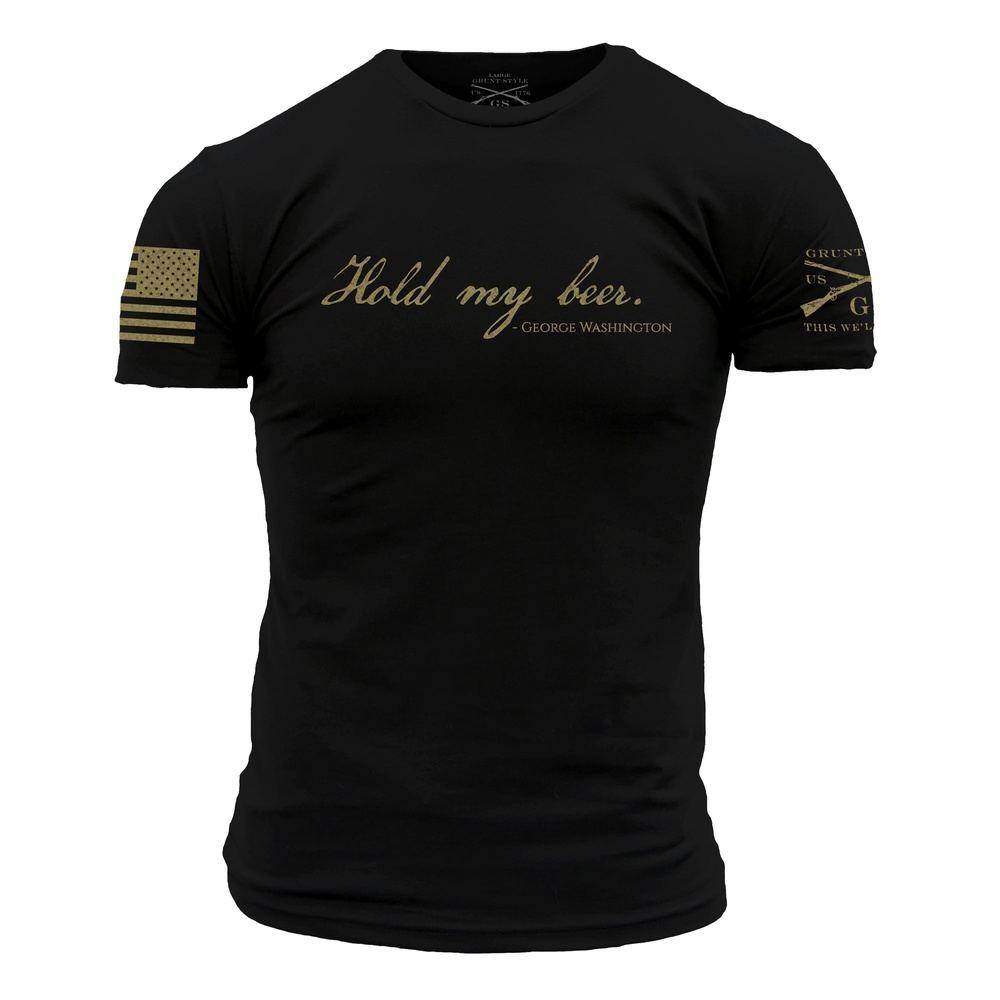 Hold My Beer T-Shirt - Black | Funny Beer Lover Gift for Men & Women | Perfect for Parties, Bar Hopping & Casual Wear