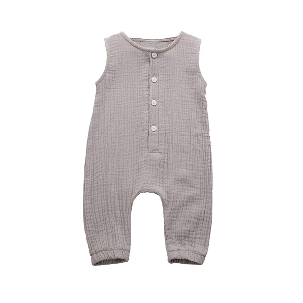 Egmy Baby Boys & Girls Summer Romper Jumpsuit - Soft Cotton Ruffled Vest Outfit for Infants (Size 10-12) | Perfect for Playdates, Beach Trips & Family Photos