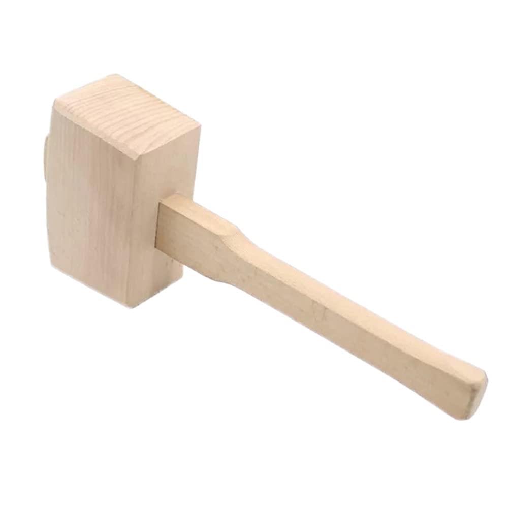 Premium Wooden Mallet Hammer - Ice Crushing Tool with Cotton Linen Bag | Durable Kitchen & Bar Accessory for Crushed Ice, Snow Cones, Meat Tenderizing & Cocktail Making