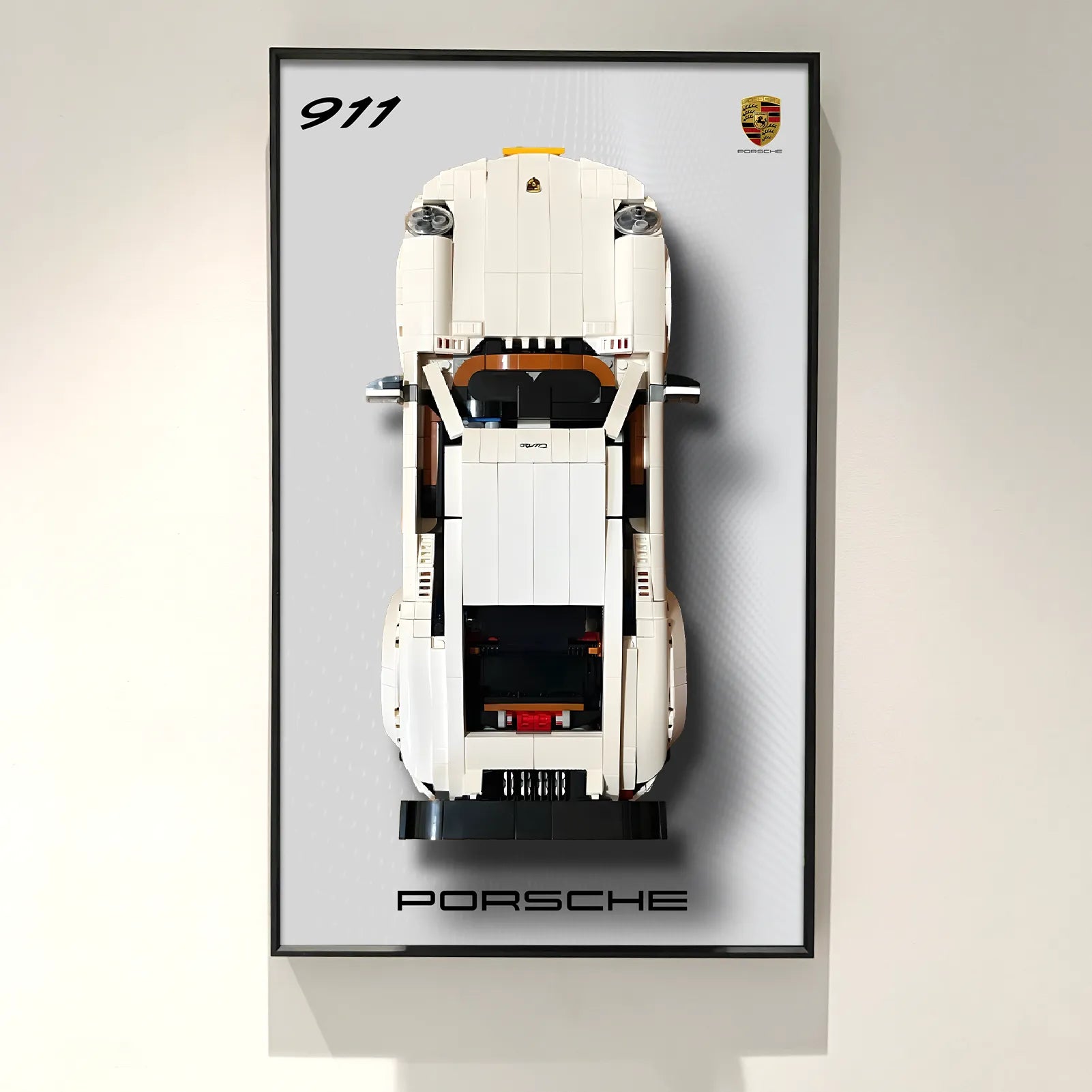 Lego Creator Porsche 911 10295 Display Wall Mount - 50cm x 30cm Acrylic Shelf for Showcasing Lego Models | Perfect for Home Office, Game Room & Collector's Display