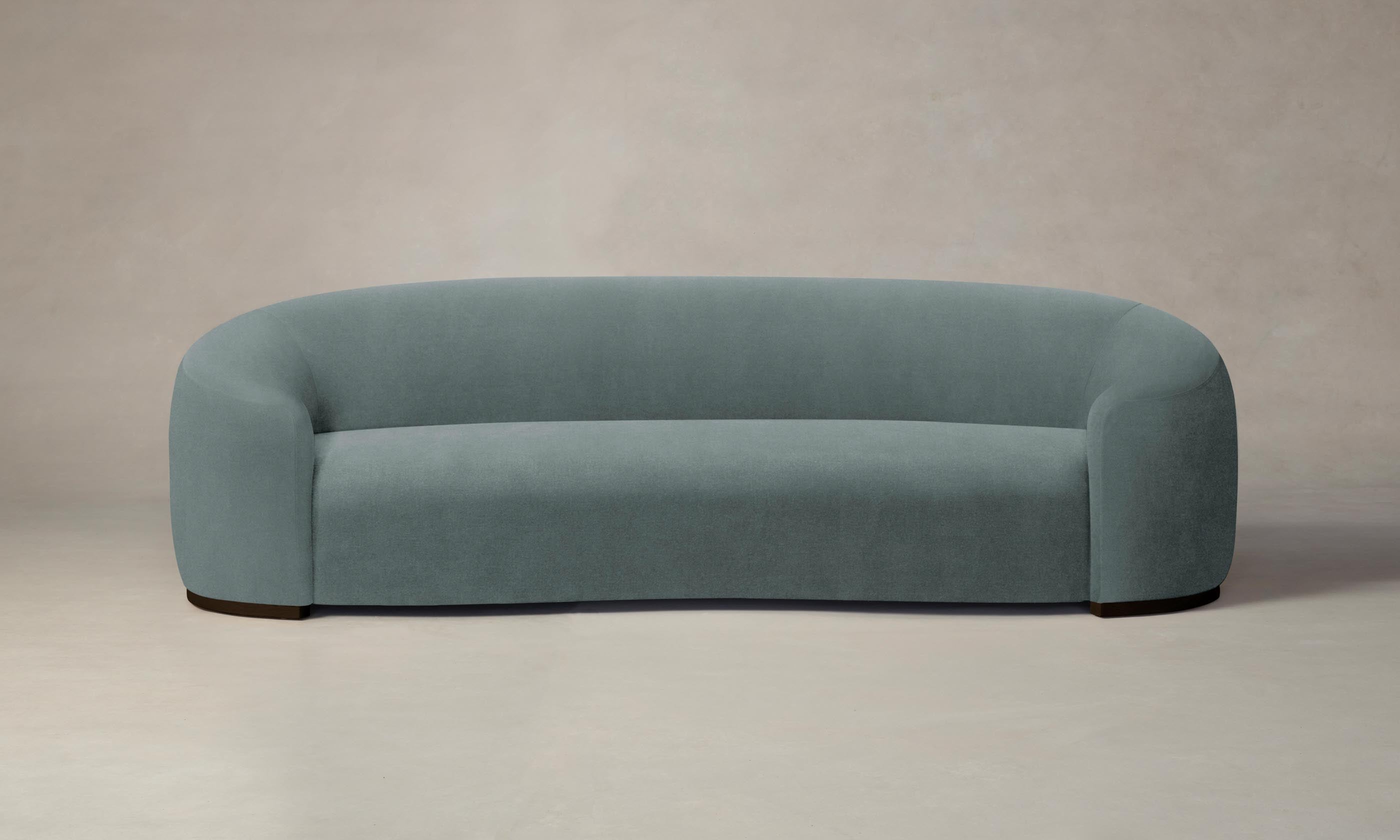 Chelsea Sofa - Performance Velvet Seafoam Green Upholstered Modern Living Room Couch for Small Spaces & Apartments