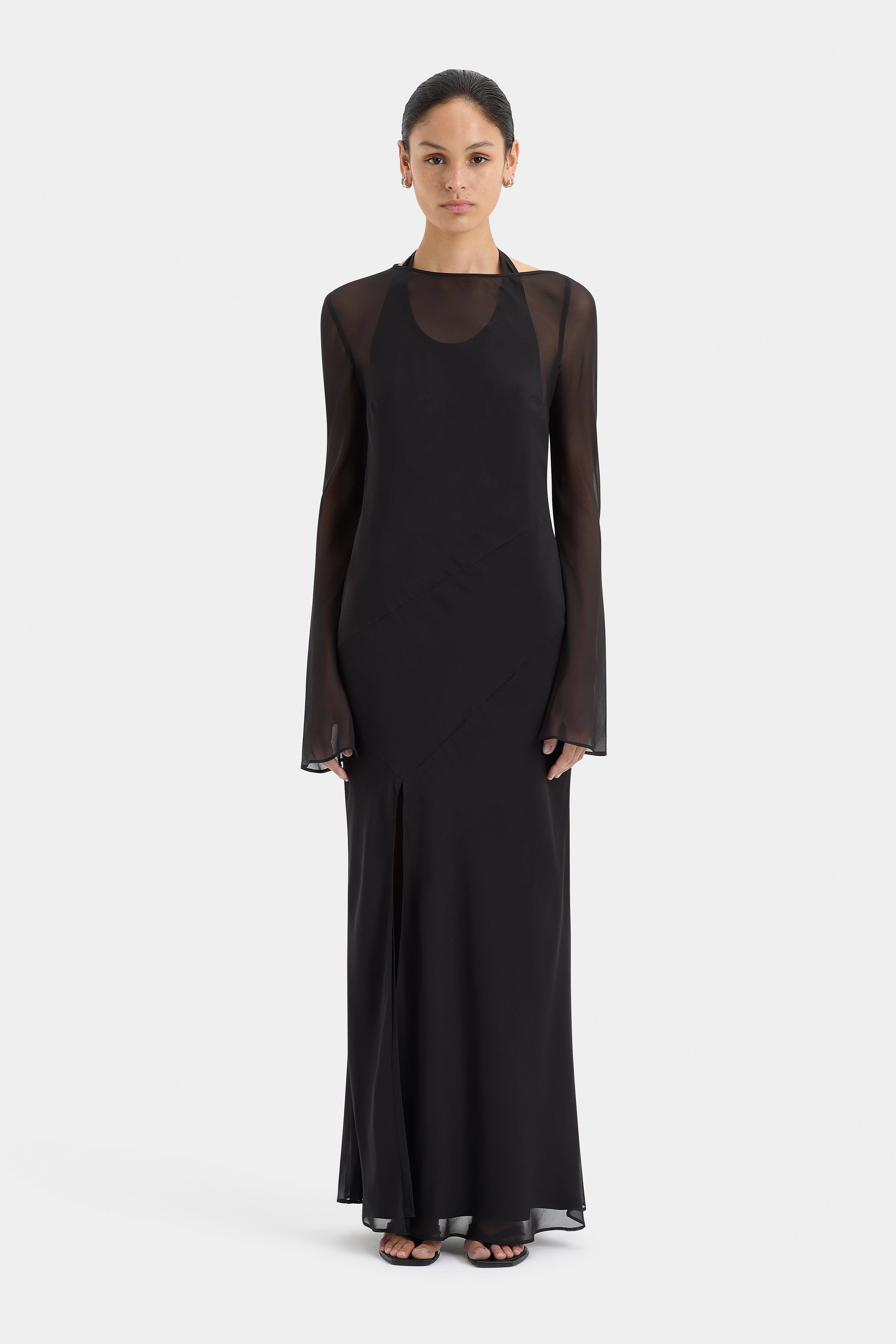Elegant Strobe Long Sleeve Party Dress for Women - Perfect for Evening Events, Night Out & Special Occasions
