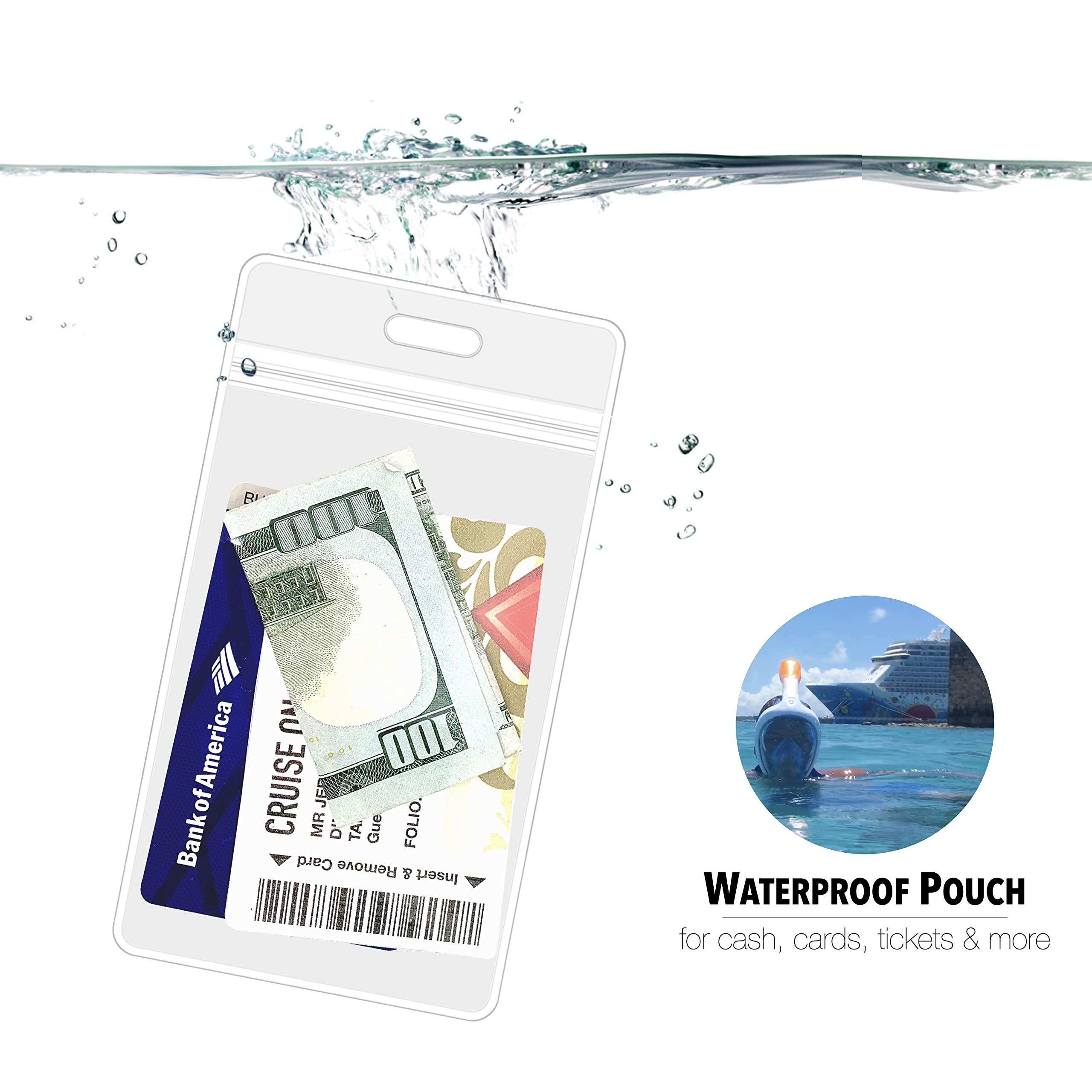 2024 & 2025 Cruise Lanyard Essentials (2-Pack) - Detachable ID Badge Holder & Waterproof Cruise Card Holder for Key Cards, Ship Cards (Blue & Pink) - Perfect for Cruise Vacations, Theme Parks & Events