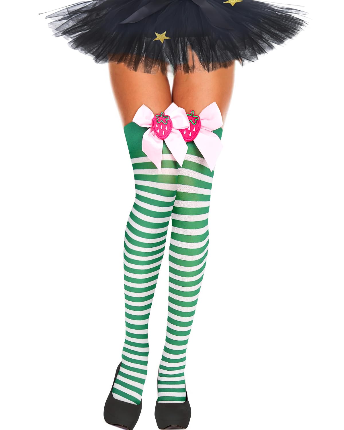 Benefeet Women's Thigh High Argyle Socks - Fun Striped Knee-High Stockings for Dress Up & Cosplay