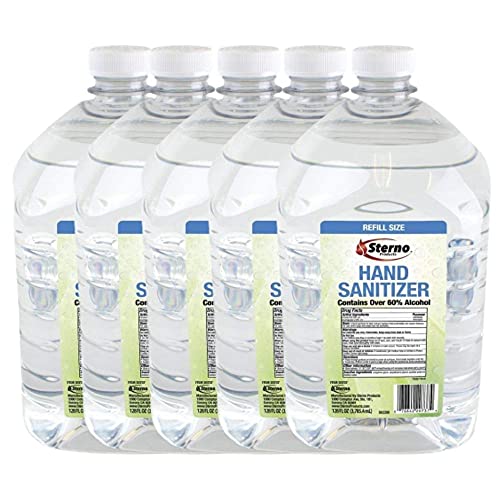 Bulk Refill Gallon Fresh Scent with Pump Bottles - Pack of 5, Integrated Grip Handle for Easy Use - Perfect for Home, Office, and Commercial Cleaning Supplies