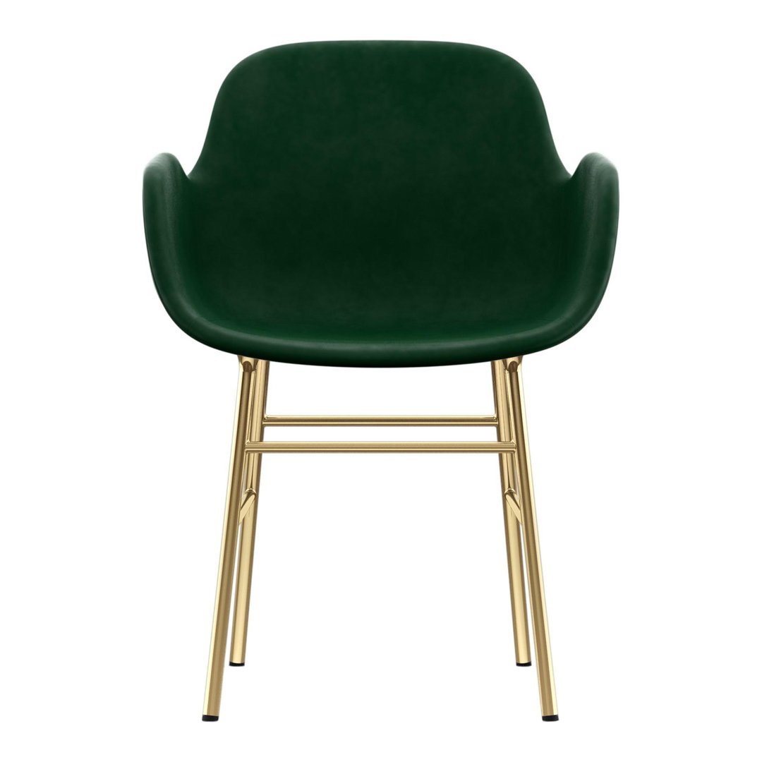 Modern Form Armchair with Sturdy Metal Legs & Soft Upholstery - Perfect for Living Room, Office, or Reading Nook