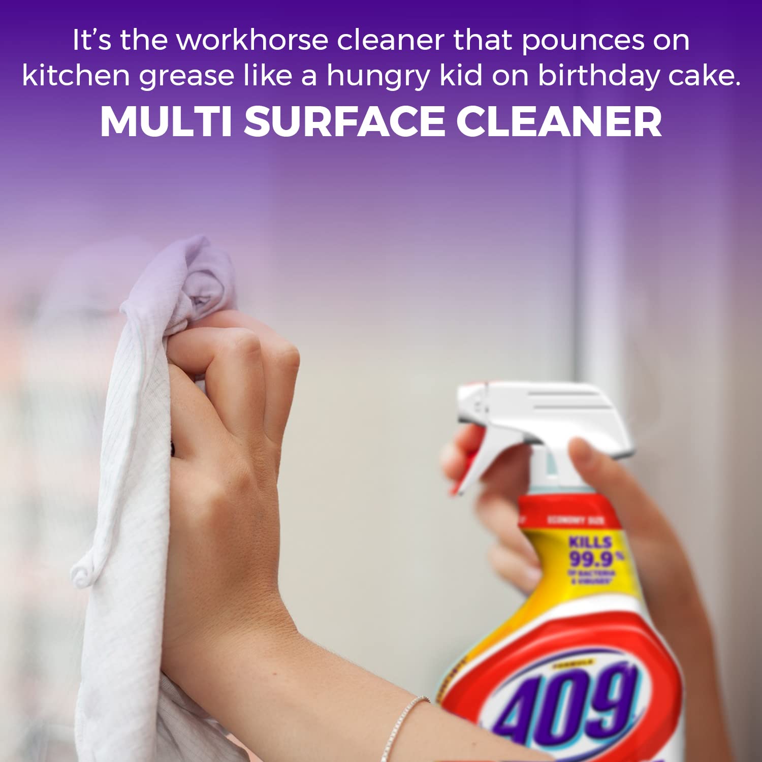 Original & Lemon Scent 409 Cleaner Spray Bundle - 32oz Each (64oz Total) | Multi-Surface Household Cleaning Kit for Kitchen, Bathroom, Countertops | Degreaser, Stain Remover & Disinfectant Spray for Home & Office Use