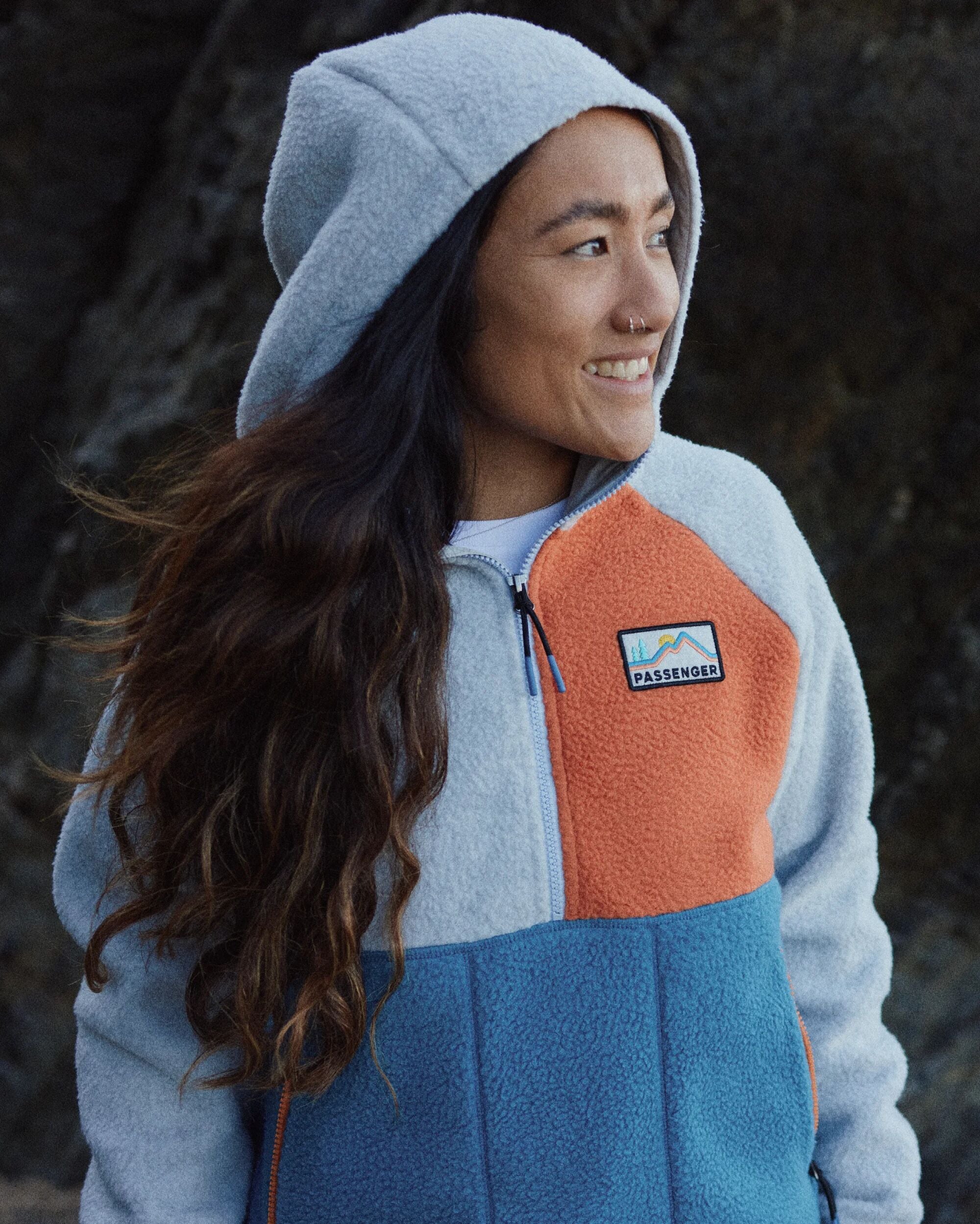 Maine 2.0 Half Zip Recycled Sherpa Fleece Pullover - Blue Steel | Eco-Friendly Warm Winter Jacket for Men & Women | Perfect for Hiking, Camping & Outdoor Activities