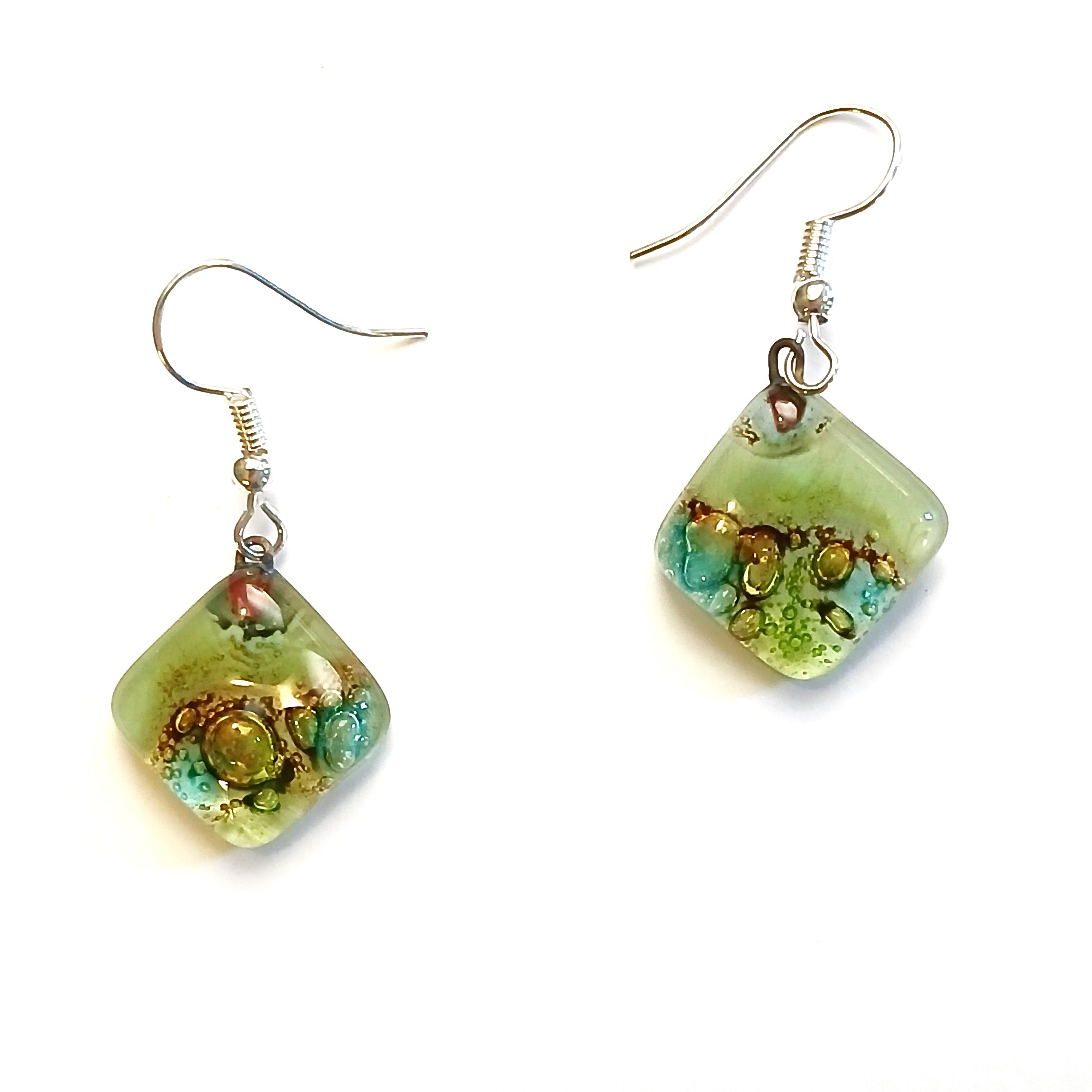 Elegant Glass Earrings with 12 Diamond Accents - Perfect for Weddings, Parties & Special Occasions