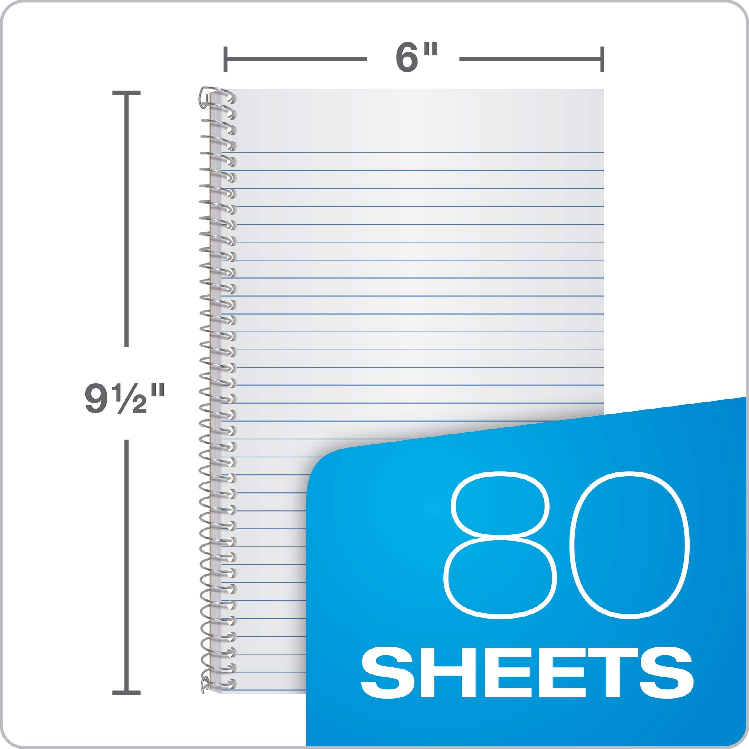 Oxford Kraft Cover Notebook, 9.5 x 6 Inches, College Rule Lined Paper, 80 Sheets per Notebook, Set of 24 Blue Notebooks - Perfect for School, Office & Journaling (65121)