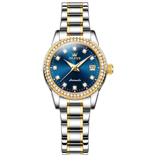 7003:Two tone band&Blue dial