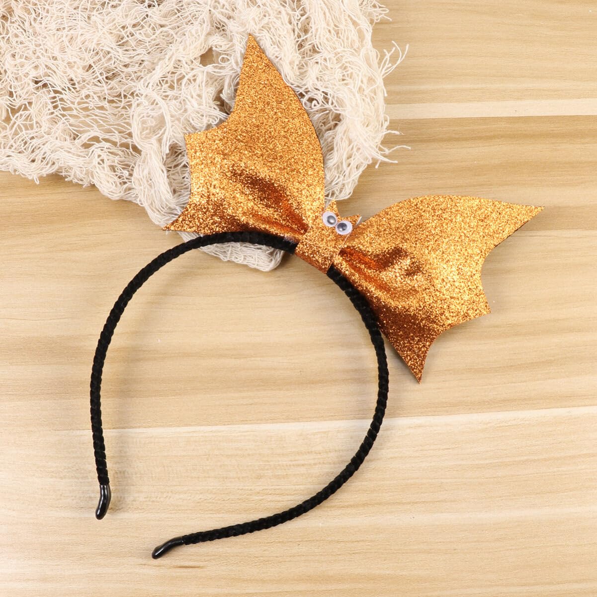 Black Bat Wing Headbands for Women - Halloween Hair Accessories with Bat Ears, Lovely Hair Hoops for Costume Parties, Cosplay & Pumpkin Festivals