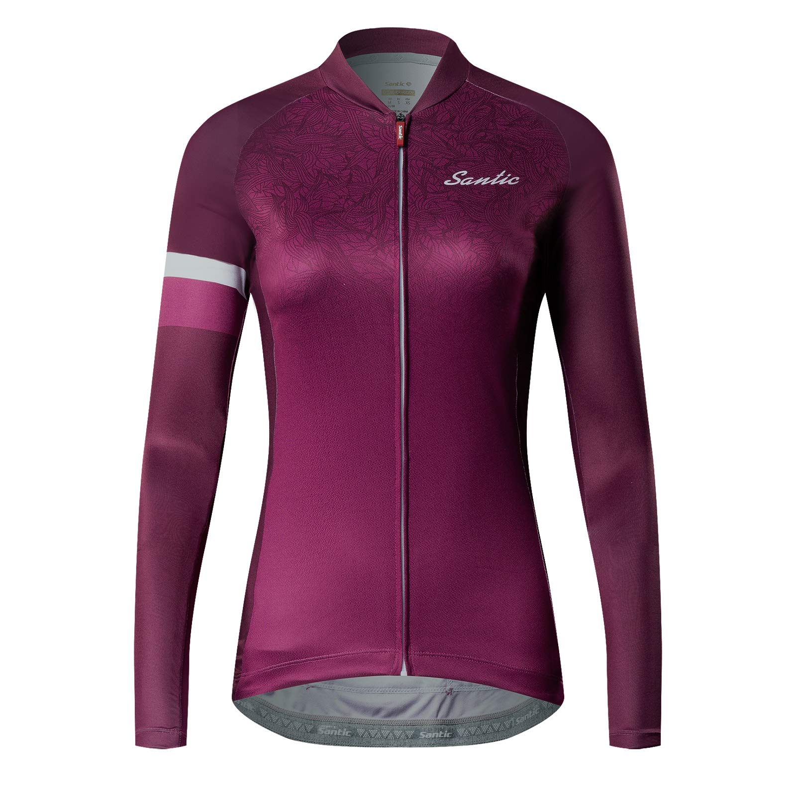 **Santic Women's Long Sleeve Cycling Jersey - Breathable Bike Shirt with Pockets for Road & Mountain Biking - Perfect for Commuting, Training & Outdoor Sports**