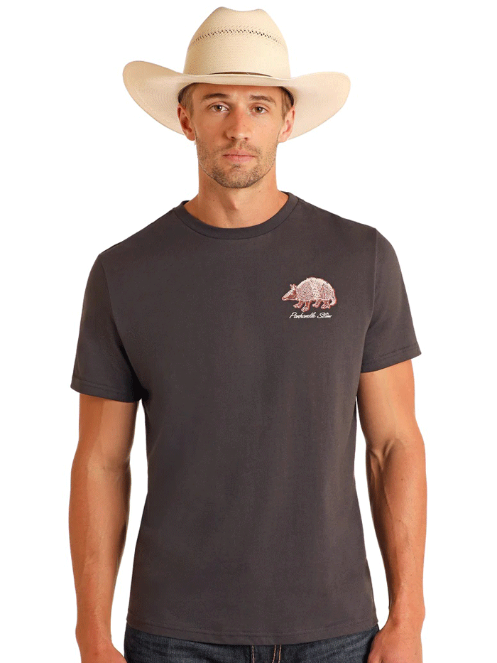 Men's Armadillo Graphic T-Shirt - Western Style Casual Tee for Cowboy & Country Fans - Perfect for Rodeo, Concerts & Outdoor Adventures