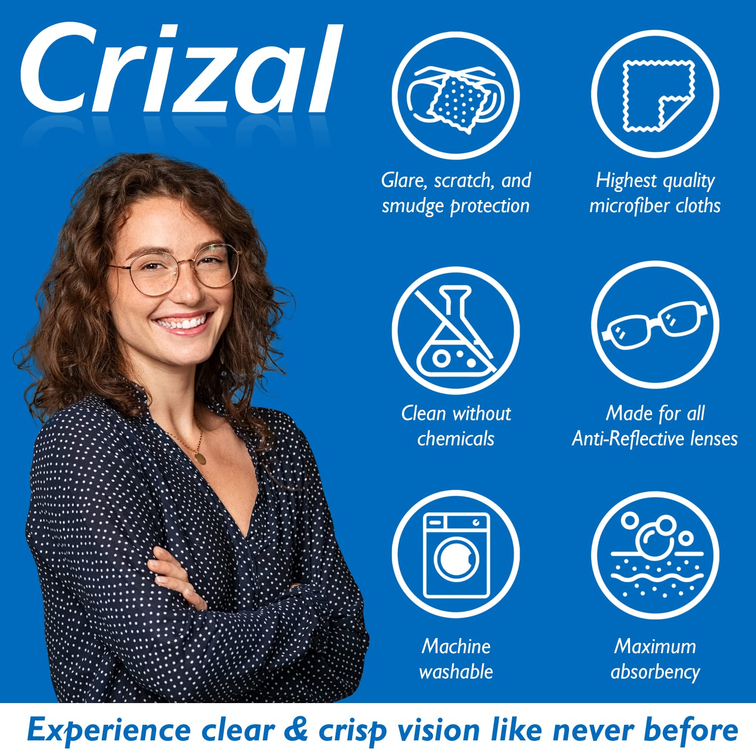Crizal Lens Cleaning Cloth 4-Pack (6.5