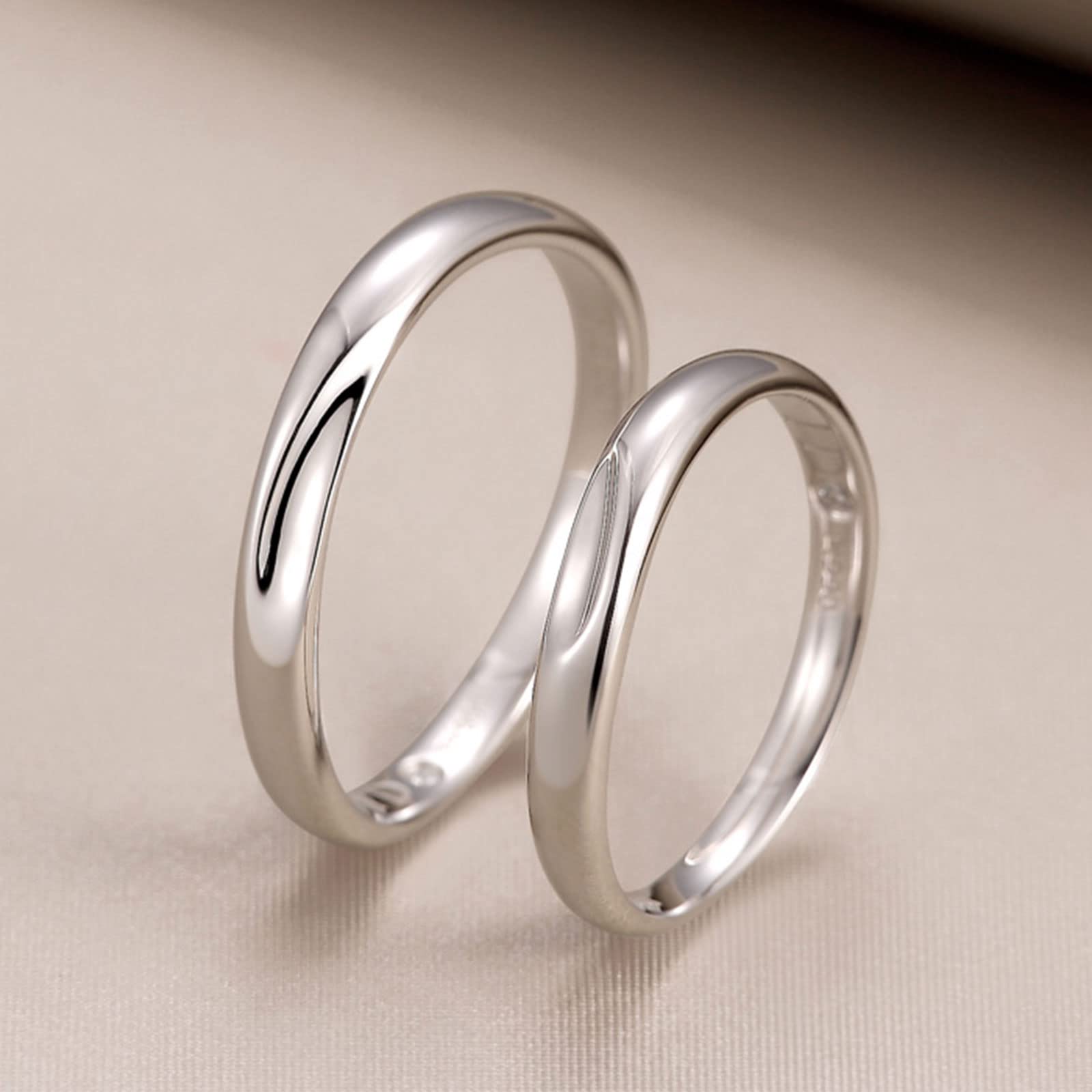 Diamond Matching Couples Rings for Him and Her - Sterling Silver/10K/14K/18K Wedding Promise Rings with Free Engraving | Perfect for Anniversaries, Engagements & Romantic Gifts