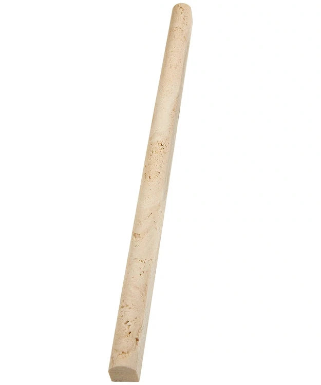 Premium Ivory Travertine Pencil Liner - Natural Stone Tile Edging for Backsplash, Shower & Fireplace | Elegant Home Decor & DIY Projects