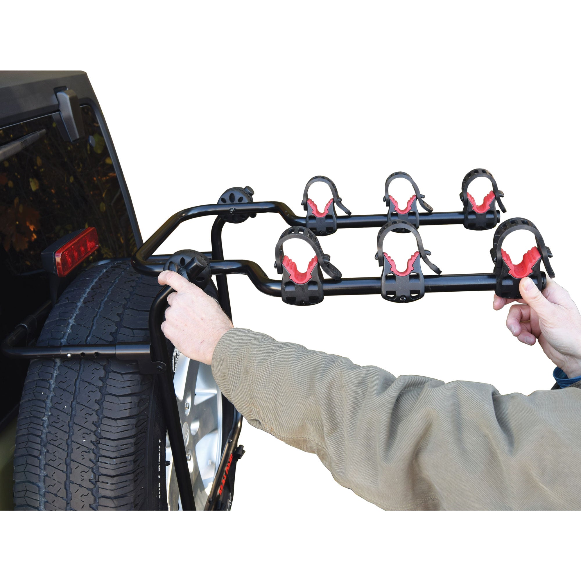 Malone RunWay Bike Spare Tire Rack - Heavy Duty Bicycle Rear Wheel Carrier for Road & Mountain Bikes - Perfect for Commuting, Touring & Outdoor Adventures