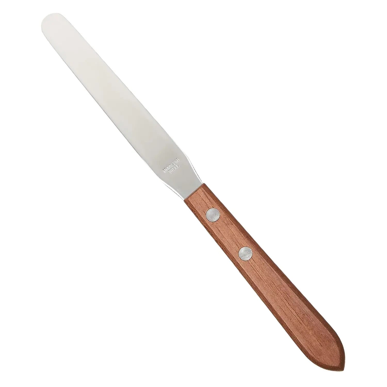 Premium Stainless Steel Cake Icing Spatula with Ergonomic Wooden Handle - Perfect for Baking, Cake Decorating, and Pastry Making - Professional Kitchen Tool for Bakers & Home Chefs