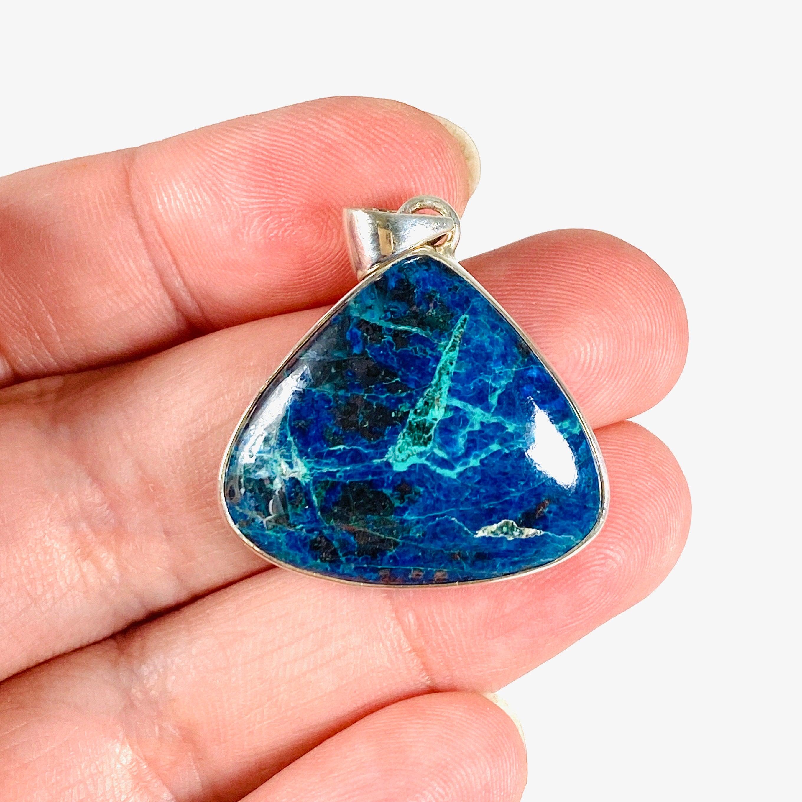 Shattuckite Teardrop Pendant Necklace KPGJ3188 - Handmade Blue Crystal Jewelry for Women, Gift for Her, Spiritual Healing & Meditation Accessory