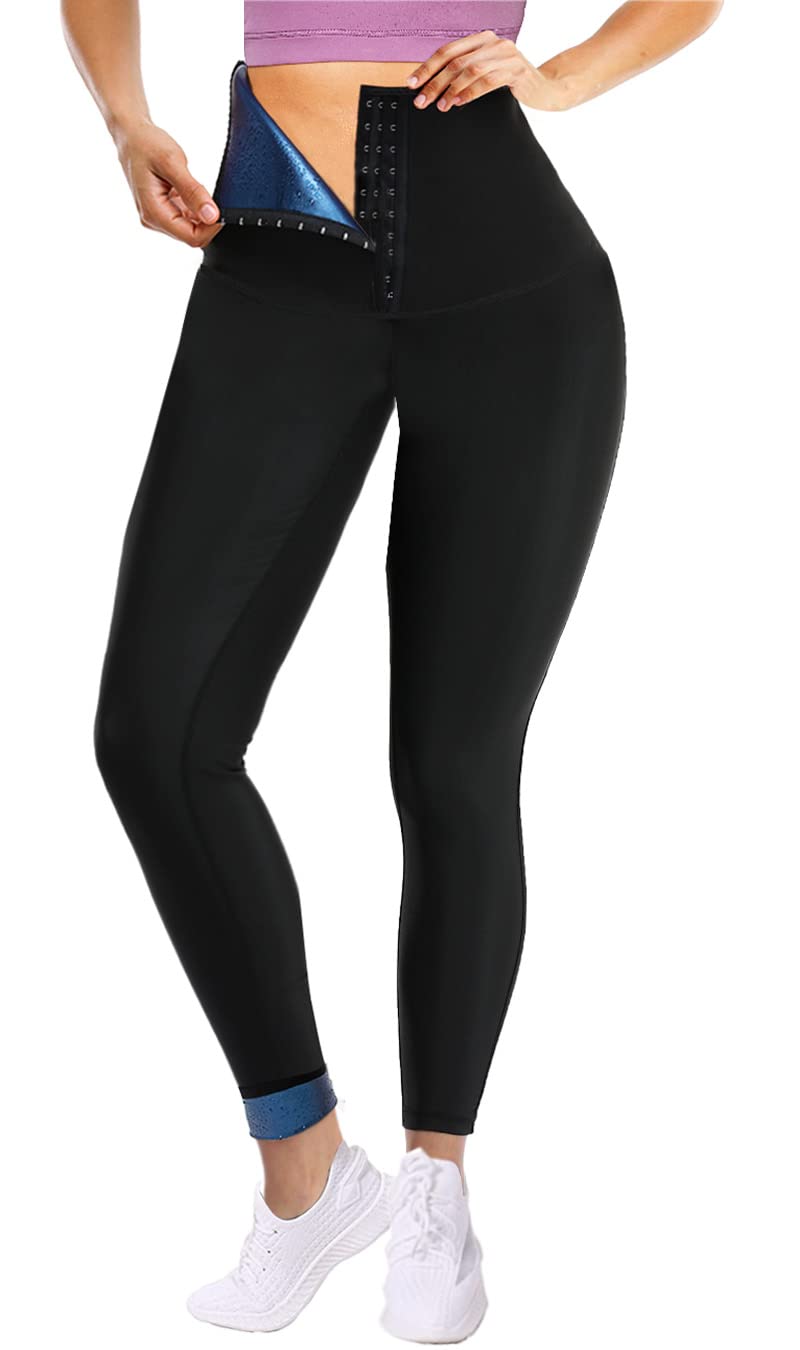 Women's Sauna Leggings - High Waist Sweat Pants for Weight Loss & Body Shaping | Thermo Hot Workout Capris for Sauna, Yoga & Fitness | Perfect for Gym, Home Workouts & Detox
