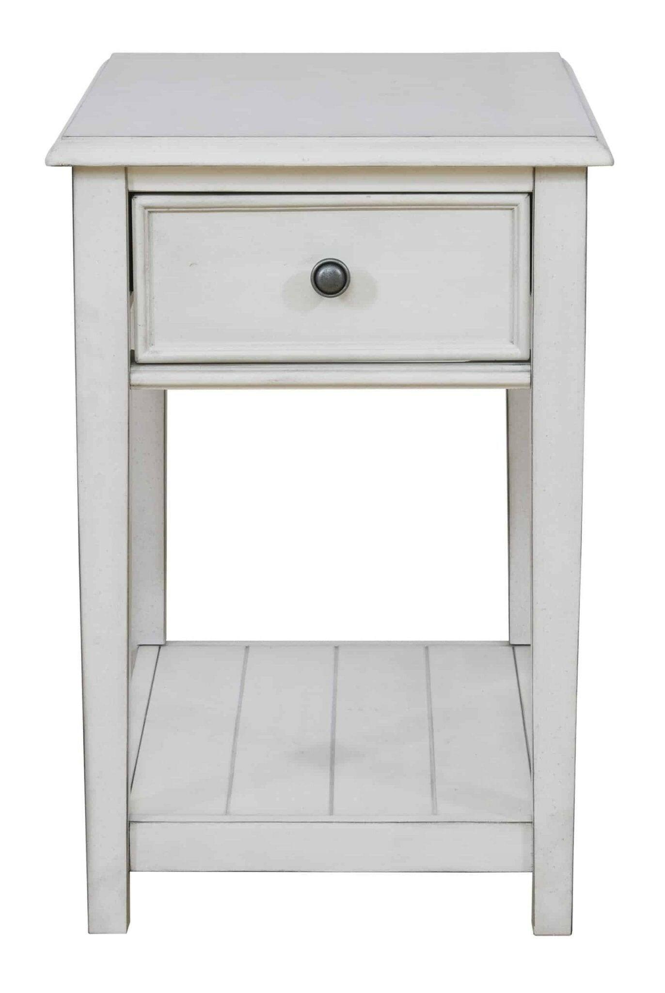 Kanwyn Modern End Table T937 - Small Side Table for Living Room, Bedroom, or Office - Nightstand with Storage Shelf - Compact Accent Table for Small Spaces