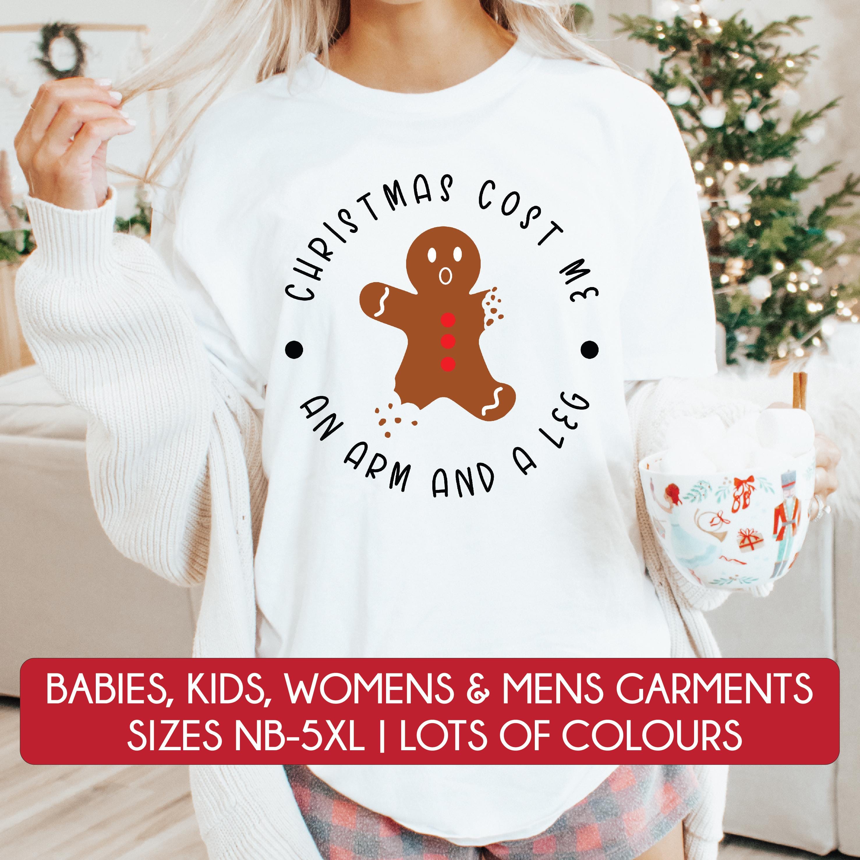 Christmas Cost Me an Arm and a Leg T-Shirt - Funny Holiday Graphic Tee - Multiple Colors Available - Perfect for Ugly Sweater Parties & Family Gatherings