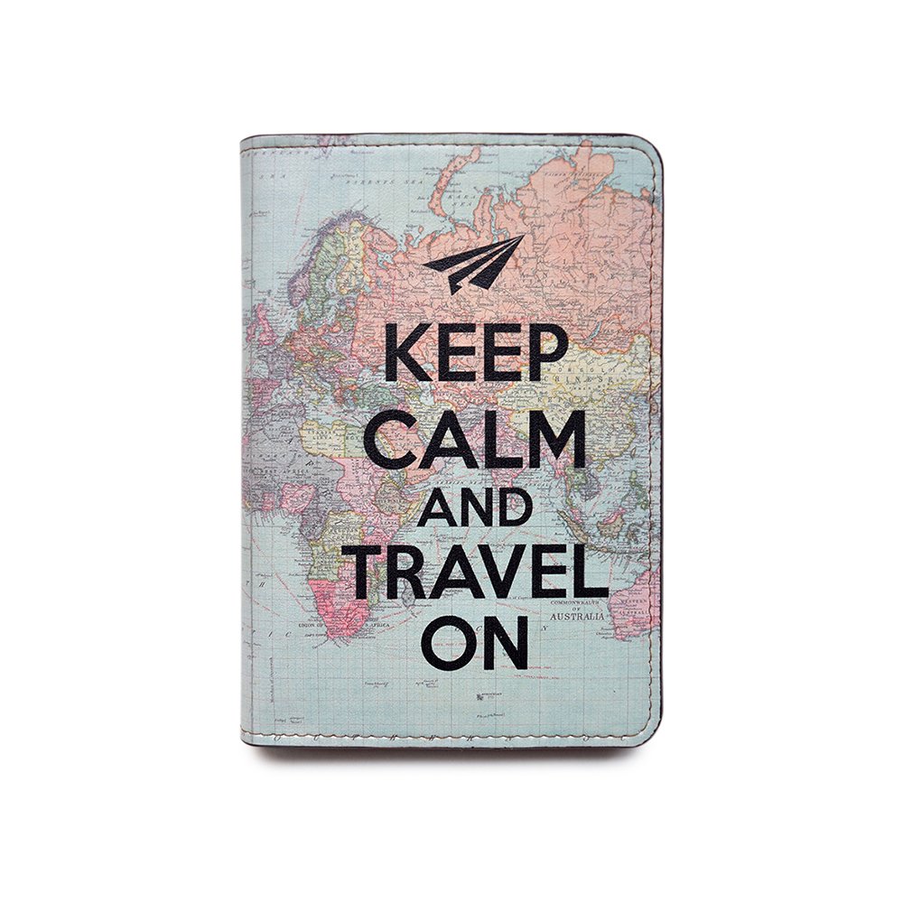 Vintage Leather Passport Holder - Travel Wallet for Women & Men - Personalized Passport Cover with World Map Design - Perfect Travel Accessory Gift for Frequent Flyers (Ideal for Airports, Vacations & Business Trips)