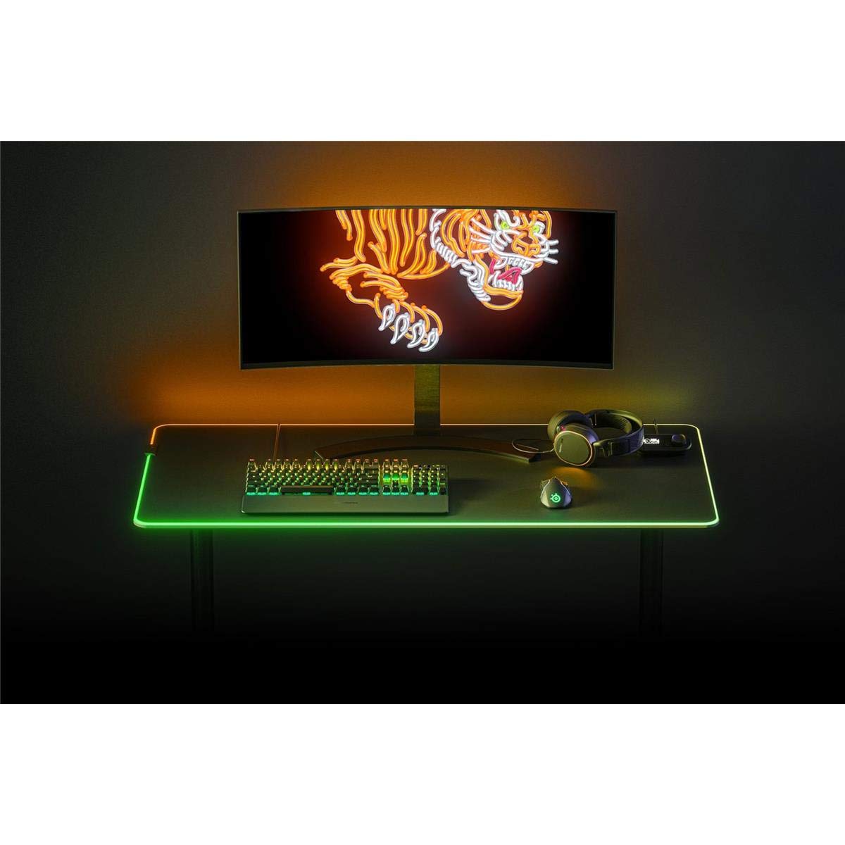 SteelSeries QcK Prism RGB 3XL Gaming Mouse Pad - Premium Cloth Surface for Enhanced Control & Precision - Perfect for FPS, MOBA & Esports Gaming