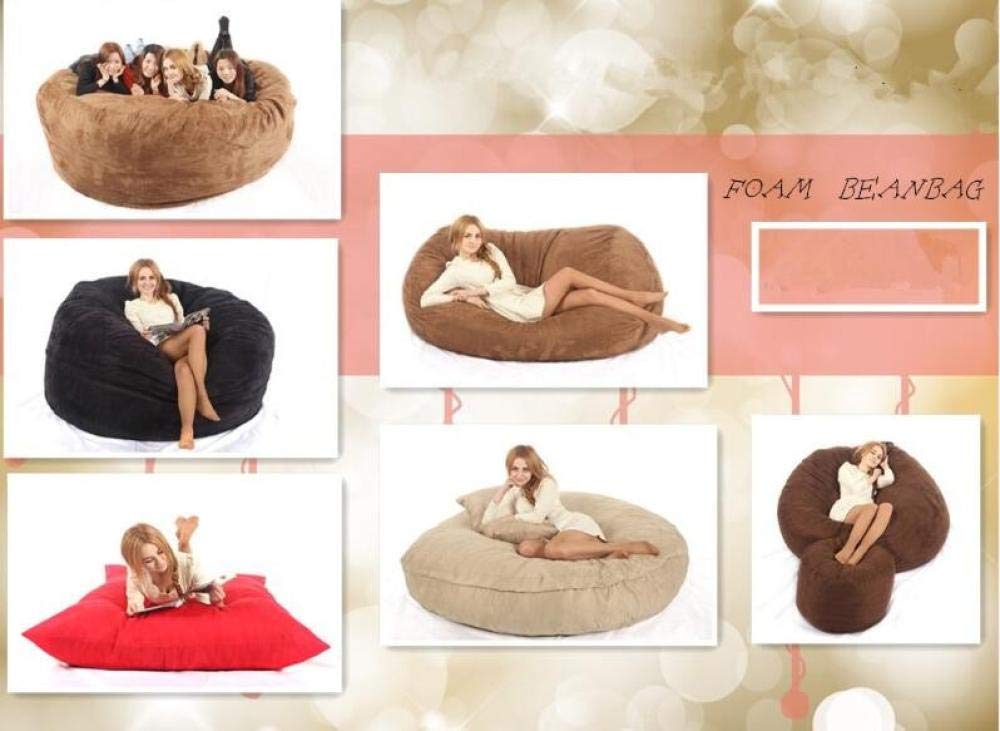 XXL Bean Bag Chair for Adults - Extra Large Lazy Sofa Chair with Removable Cover (Inner Filling Not Included) - Comfortable Lounge Furniture for Living Room, Bedroom & Game Room - Beige