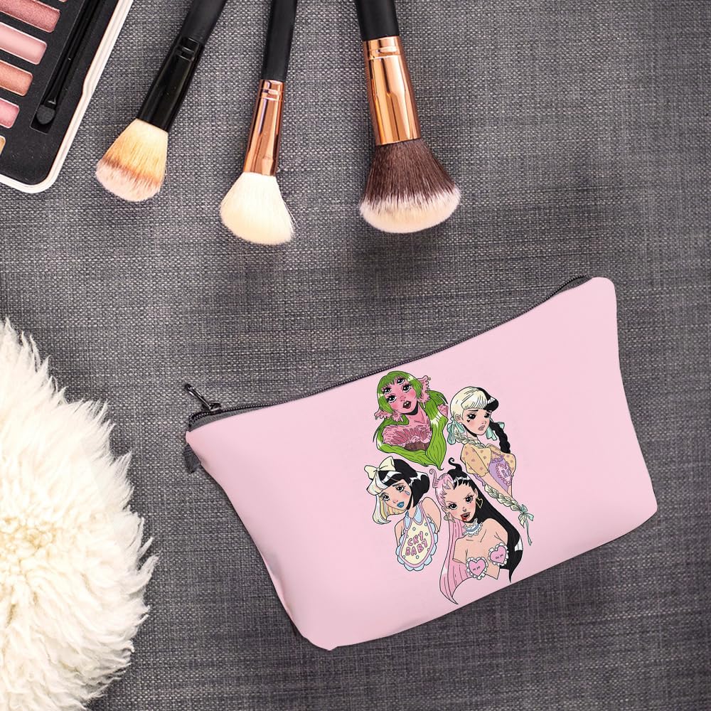 Melanie Makeup Bag - Waterproof Cosmetic Pouch for Travel, Storage & Organization | Fashion Album Inspired Music Merch | Perfect Gift for Women & Girls | Use for Daily Makeup, Travel Essentials & Concert Accessories
