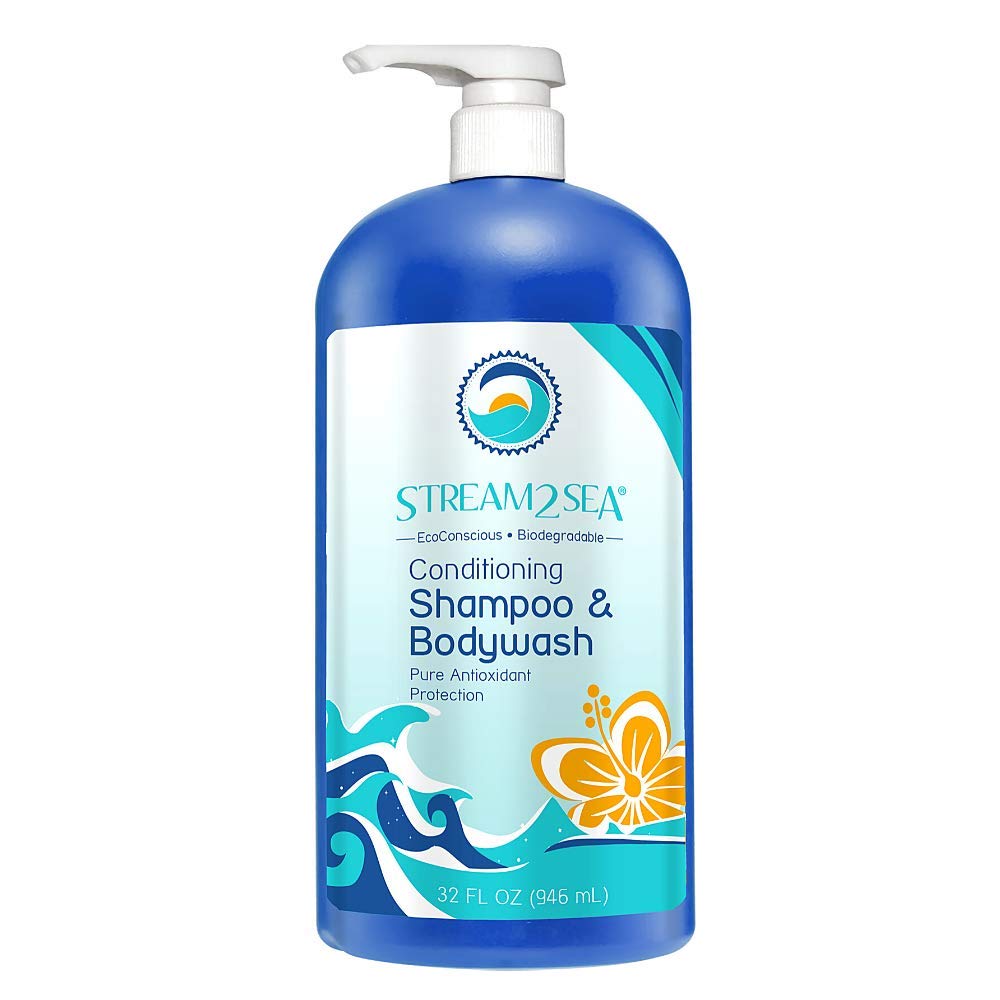 STREAM 2 SEA 3-in-1 Shampoo, Body Wash & Conditioner | Reef Safe, All Natural & Organic | Sulfate & Paraben Free | 32 oz | Perfect for Camping, Travel & Outdoor Adventures | Gentle Skin & Hair Care for Men & Women