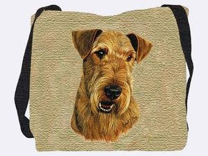 Stylish Airedale Tote Bag - 17x17 Inches Large Cotton Canvas Shoulder Bag for Women | Perfect for Shopping, Beach, Work & Travel Accessories