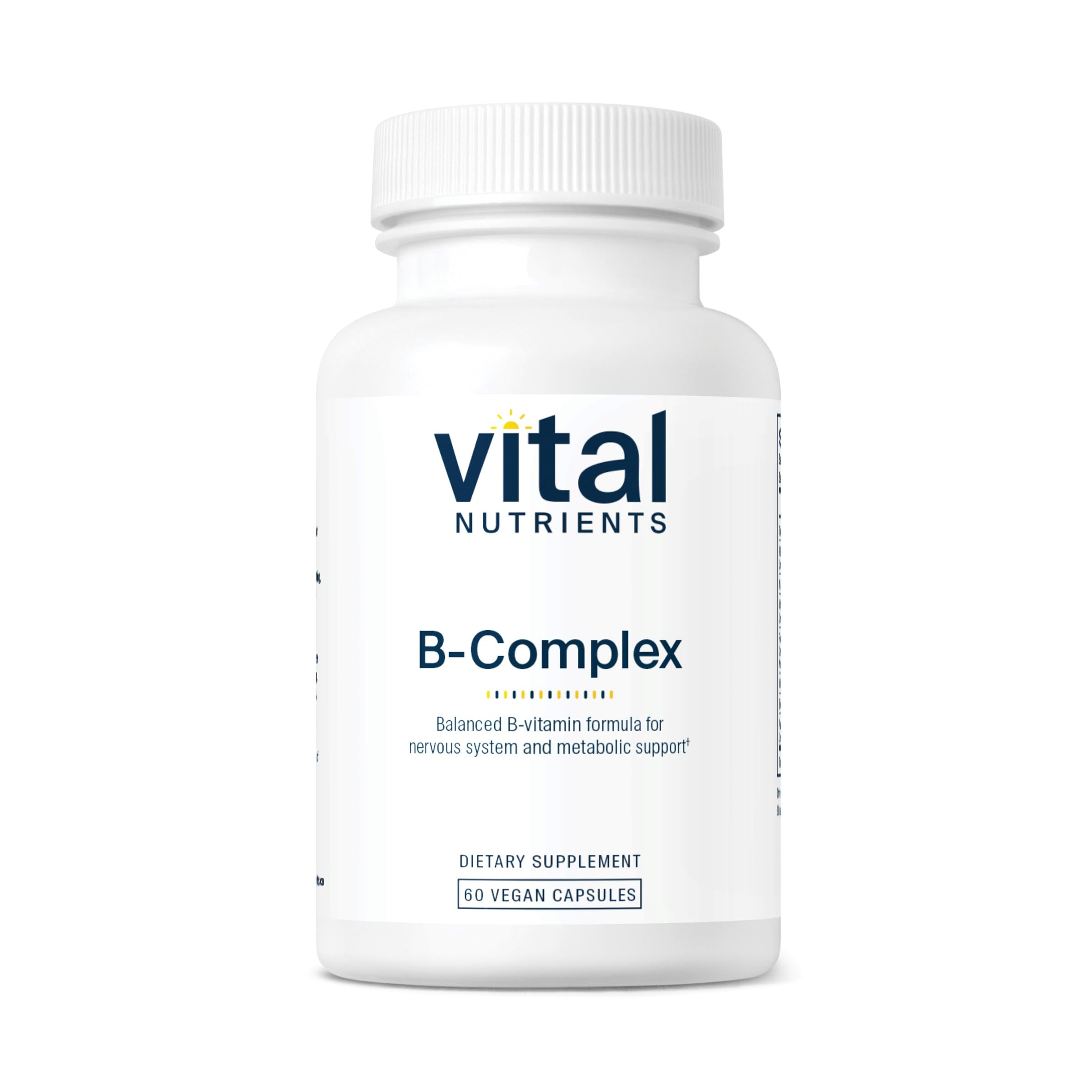 Vital Nutrients Vegan High-Potency Methylated B-Complex Vitamins - 60 Capsules | Supports Energy, Metabolism & Heart Health | Gluten, Dairy & Soy Free | Ideal for Active Lifestyles & Daily Wellness
