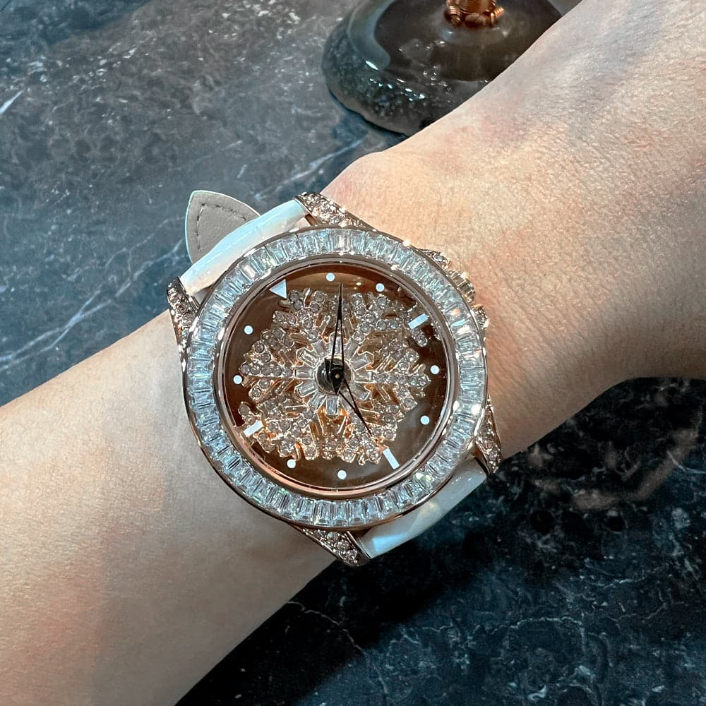Aries Gold White Genuine Leather Strap Women's Watch L 5045 RGW W - Elegant Fashion Accessory for Everyday Wear & Special Occasions