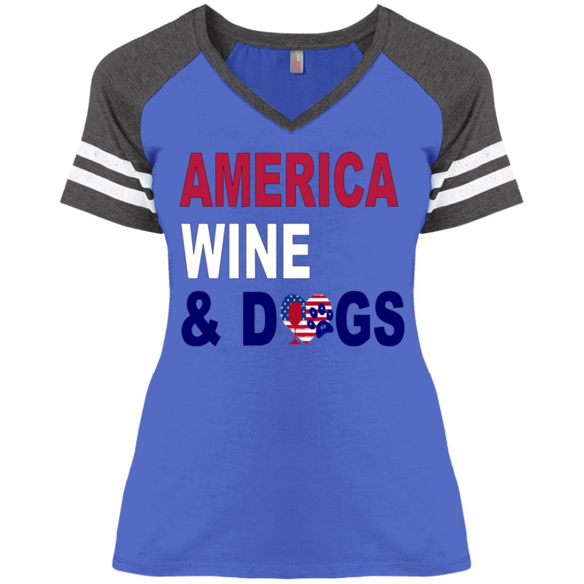 WineyBitches.Co Women's Funny Gaming V-Neck T-Shirt - Comfortable Casual Tee for Gamers, Parties & Everyday Wear