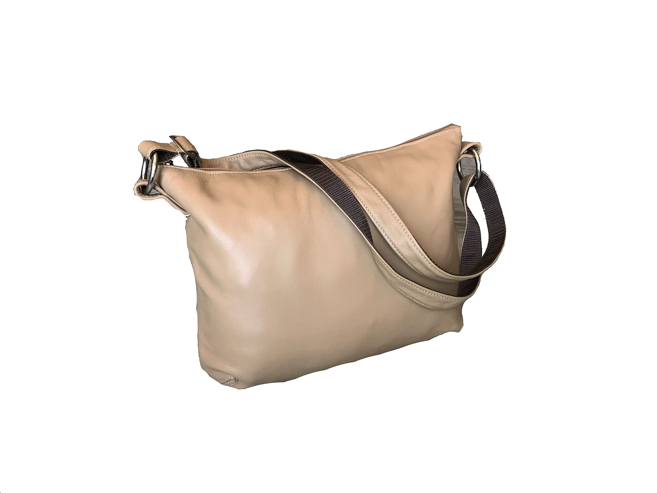 Fgalaze Camel Shoulder Crossbody Bag - Genuine Leather Women's Purse for Everyday Use, Fashionable Shoulder Bag for Work, Travel & Shopping - Julia Style Handbag