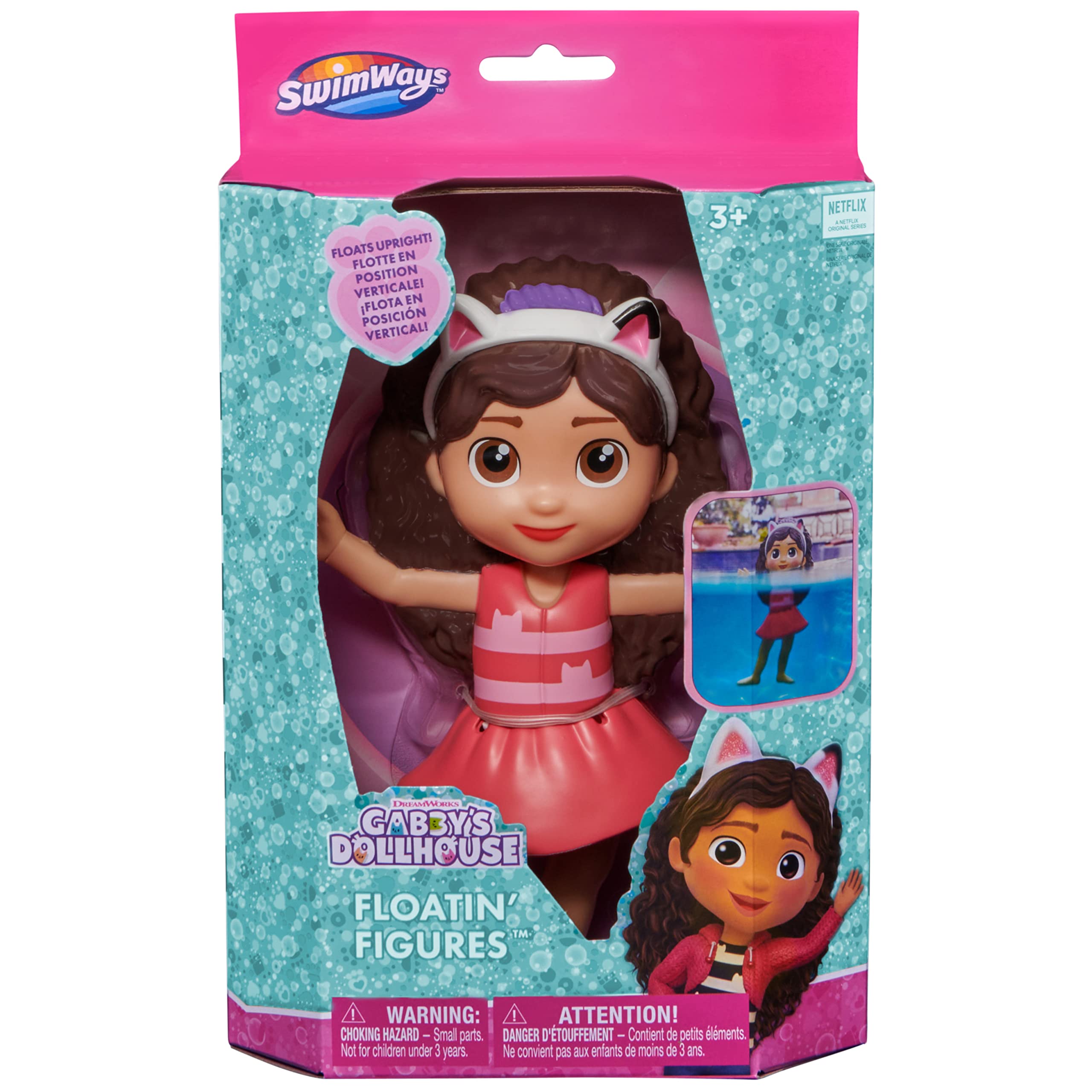 SwimWays Gabby’s Dollhouse Floatin' Figures - Fun Kids Pool Toys, Swimming Pool Accessories & Water Play Set for Ages 3+ - Perfect for Birthday Parties, Summer Pool Fun & Outdoor Water Games