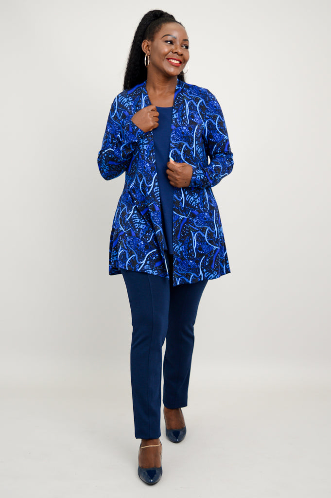 Chopra Jacket - Ancient Dot Bamboo Fabric - Lightweight & Comfortable for Yoga, Meditation & Outdoor Activities - Final Sale