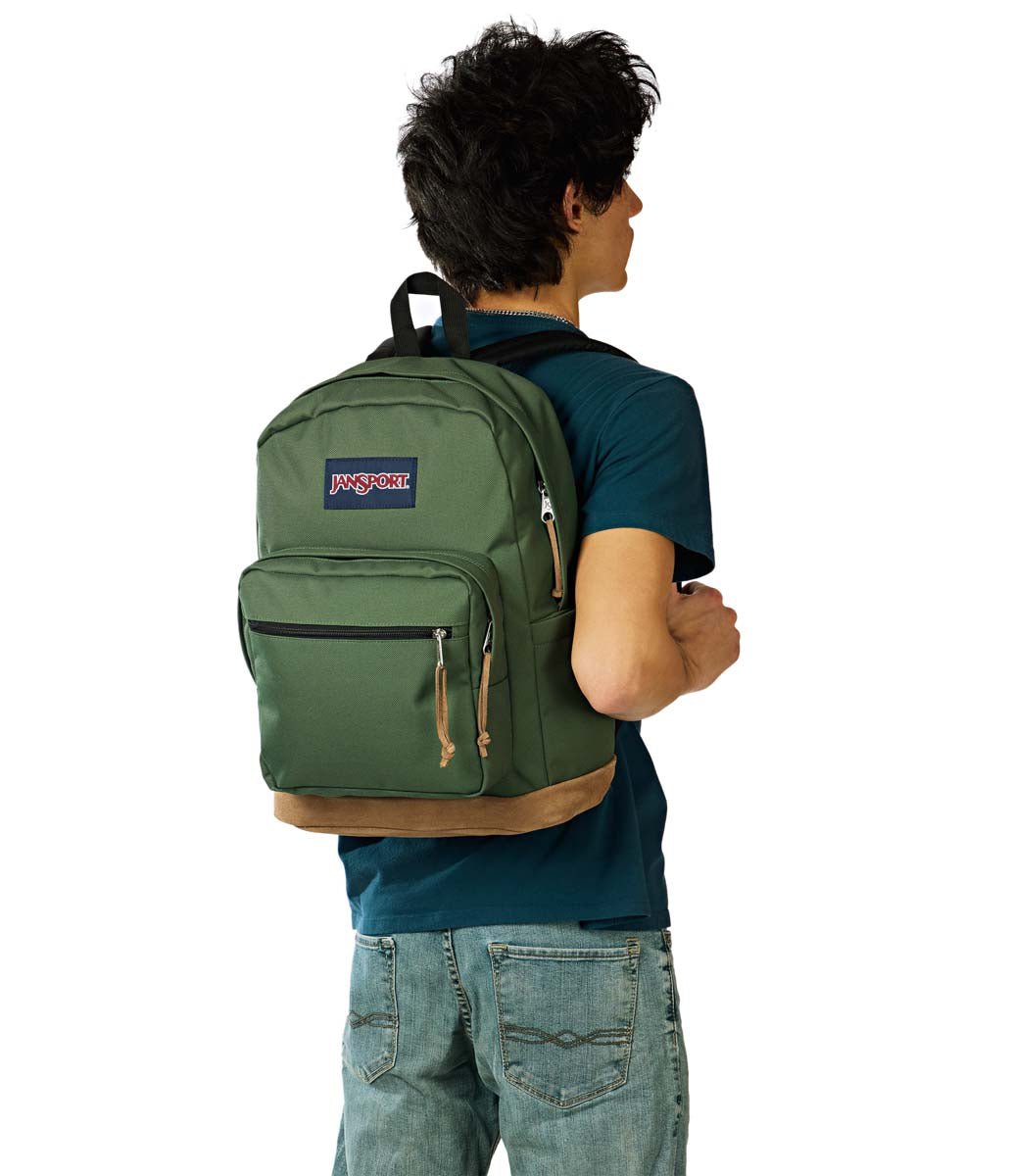 JanSport Right Pack Backpack - Durable School & Travel Backpack with Laptop Compartment - Cargo Green for College Students, Commuters & Outdoor Adventures