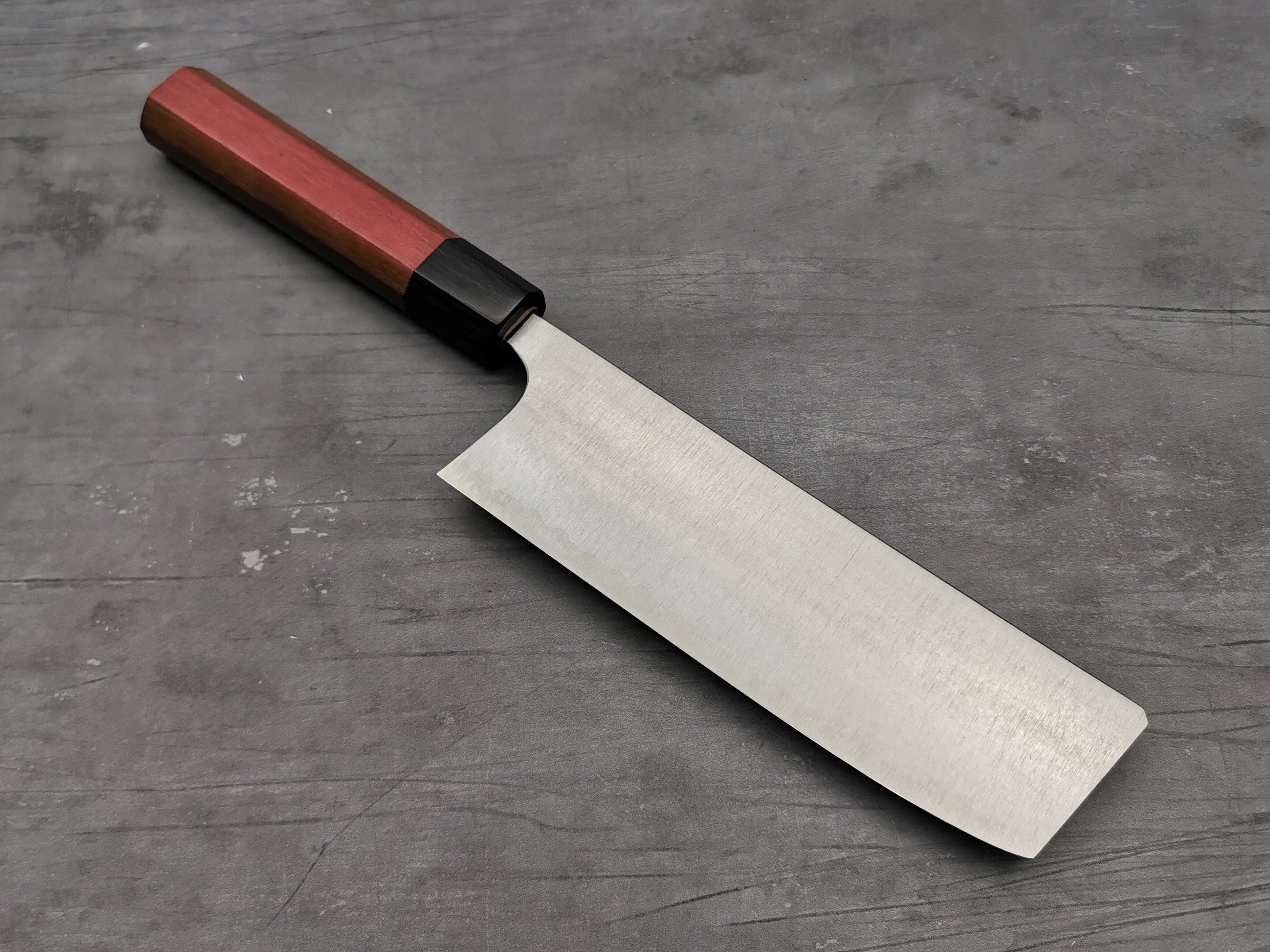 Premium Japanese Koutetsu Type 3 AS Nakiri Knife - High Carbon Steel Kitchen Knife for Professional Chefs & Home Cooking - Perfect for Slicing Vegetables, Herbs & Boneless Meat