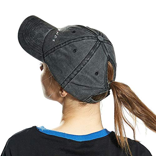 Waldeal Embroidered Women's Friends Ponytail Baseball Cap - Distressed Vintage Washed Dad Hat for Casual Outfits & Outdoor Activities