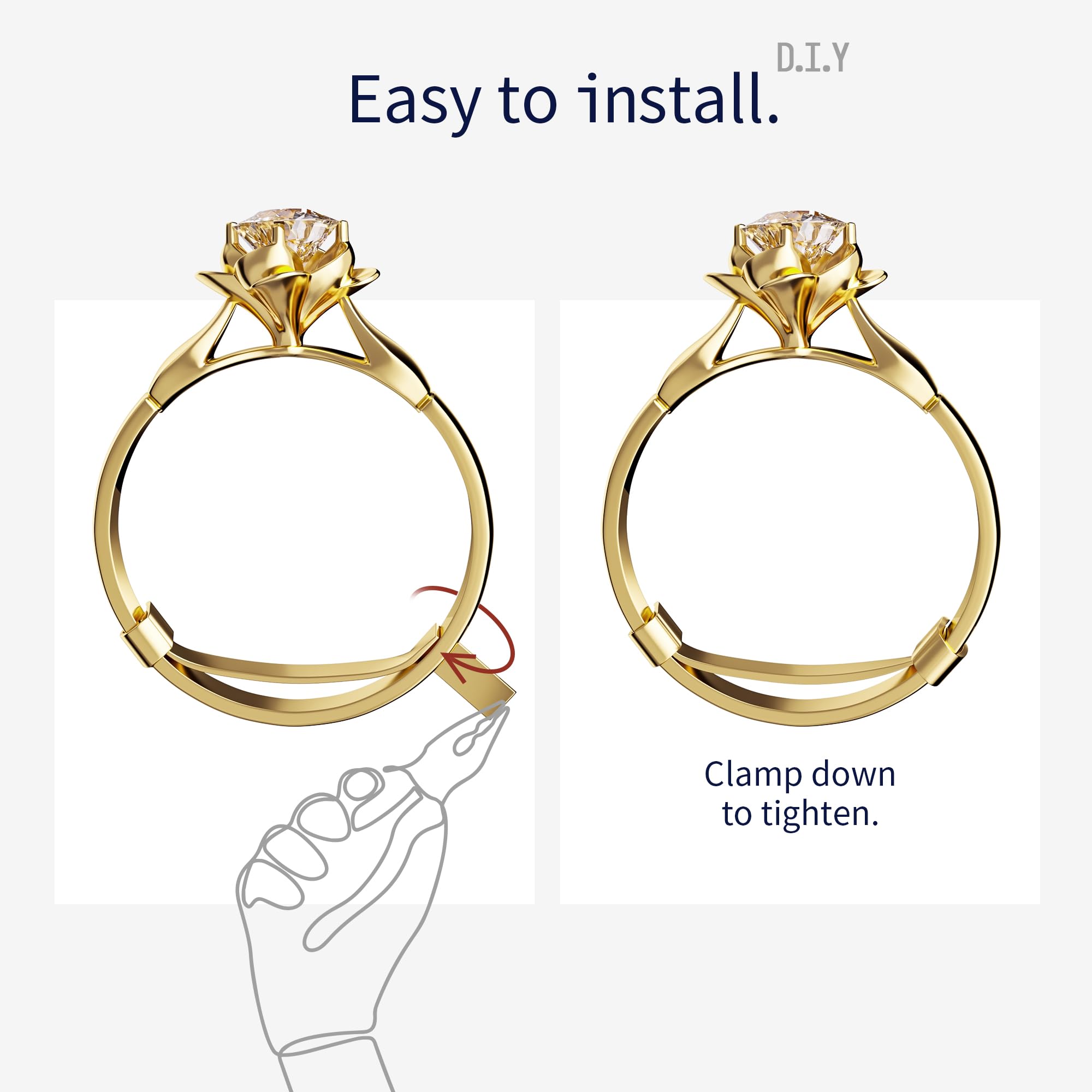 12 Pack Invisible Ring Size Adjusters - Metal Ring Guard Set for Loose Rings (Gold & Silver) | Ring Sizer for Men & Women | Perfect for Wedding Bands, Engagement Rings & Daily Jewelry Wear