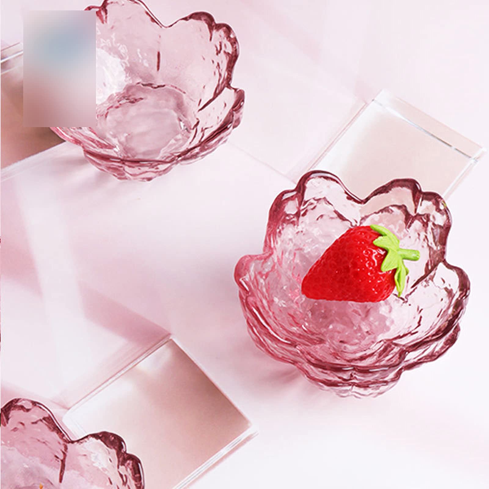 6-Piece Colorful Glass Dessert Bowls Set - Elegant Small Serving Dishes for Ice Cream, Pudding, Fruit & Party Snacks - Durable & Stylish Tableware for Home Entertaining