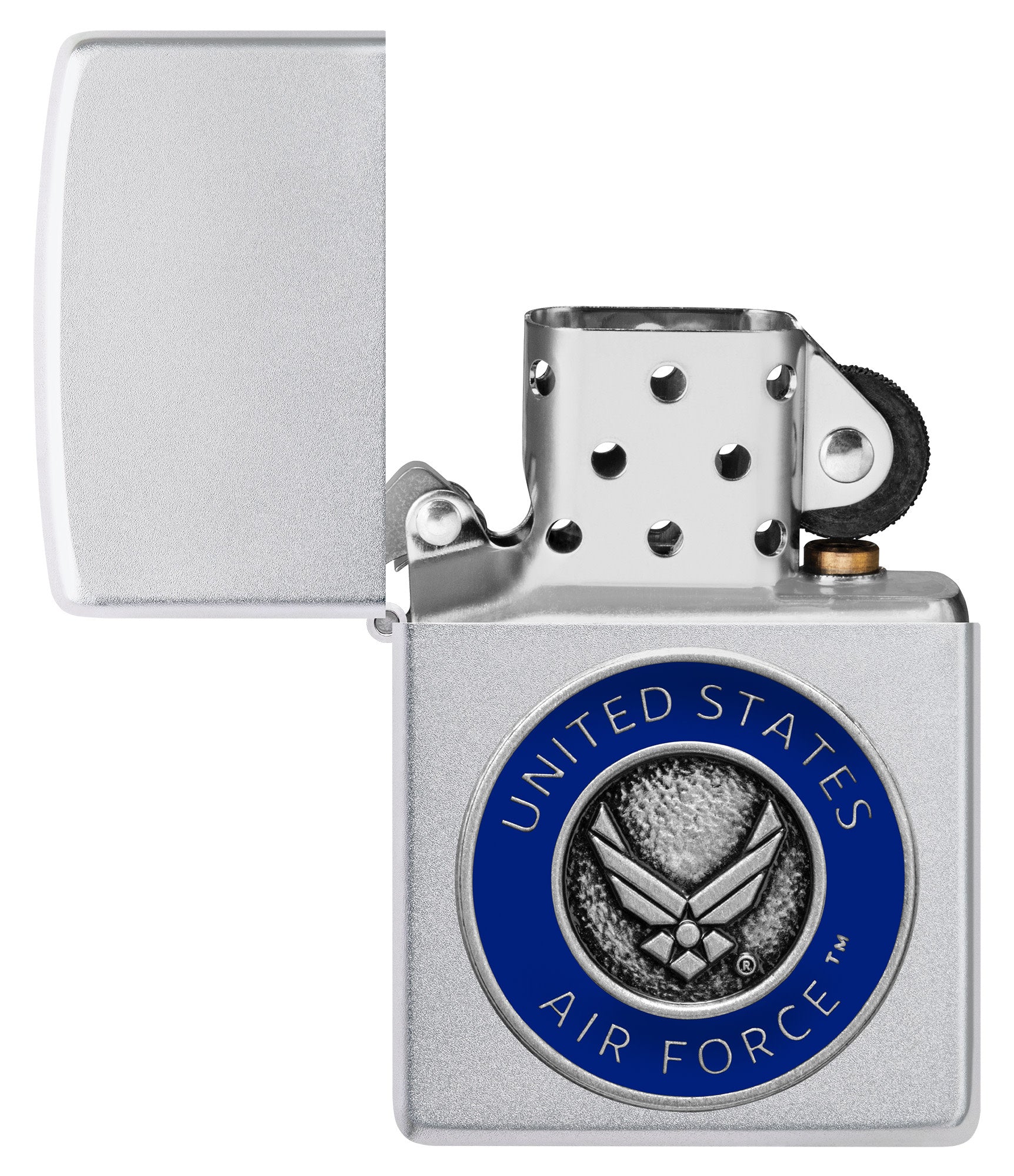 United States Air Force Emblem Art - Satin Chrome Finish - Perfect for Home Decor, Office Display & Military Memorabilia
