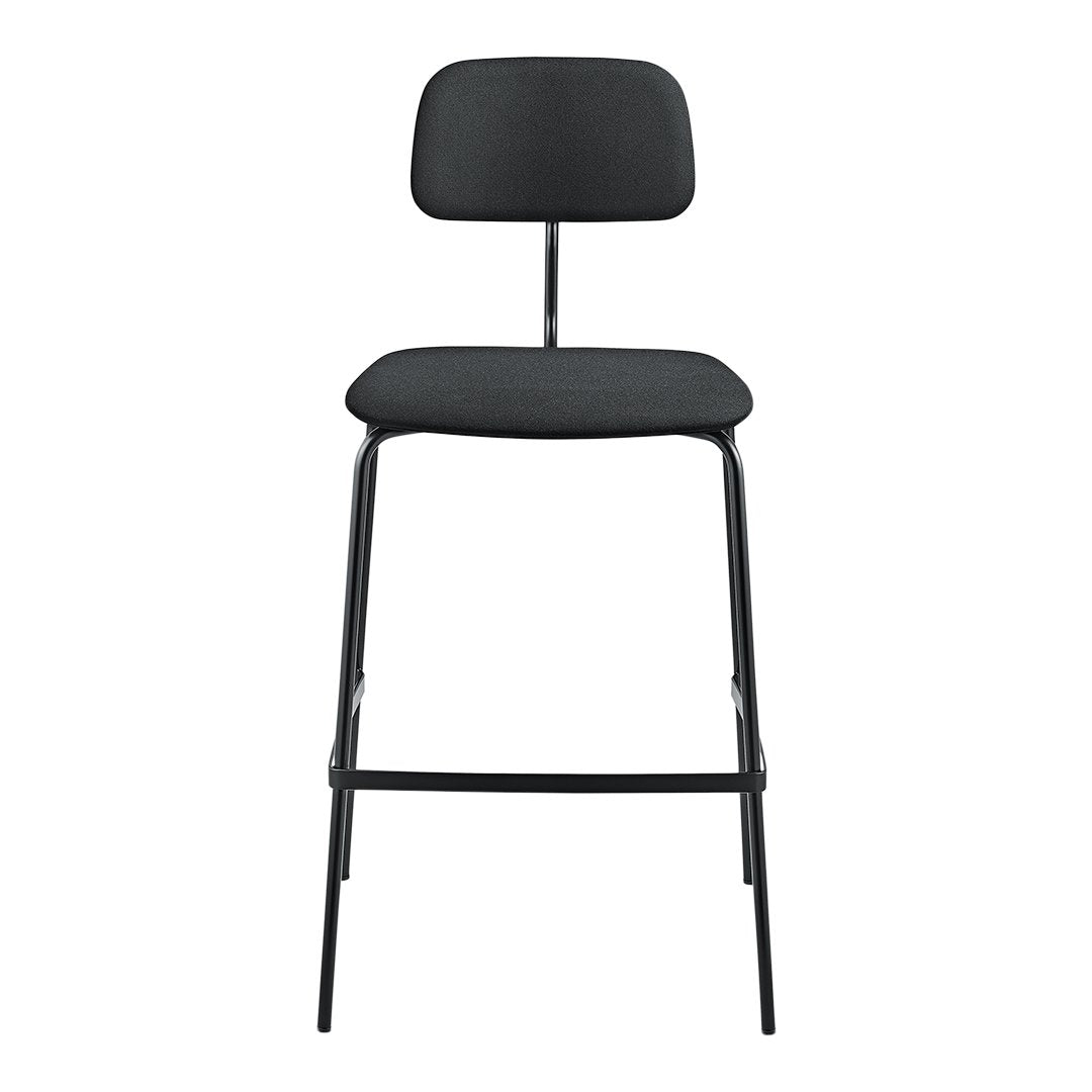 Kevi 2062 Fully Upholstered Bar Stool - Modern Kitchen Counter Height Stool with Padded Seat for Home Bar, Breakfast Nook & Restaurant Use