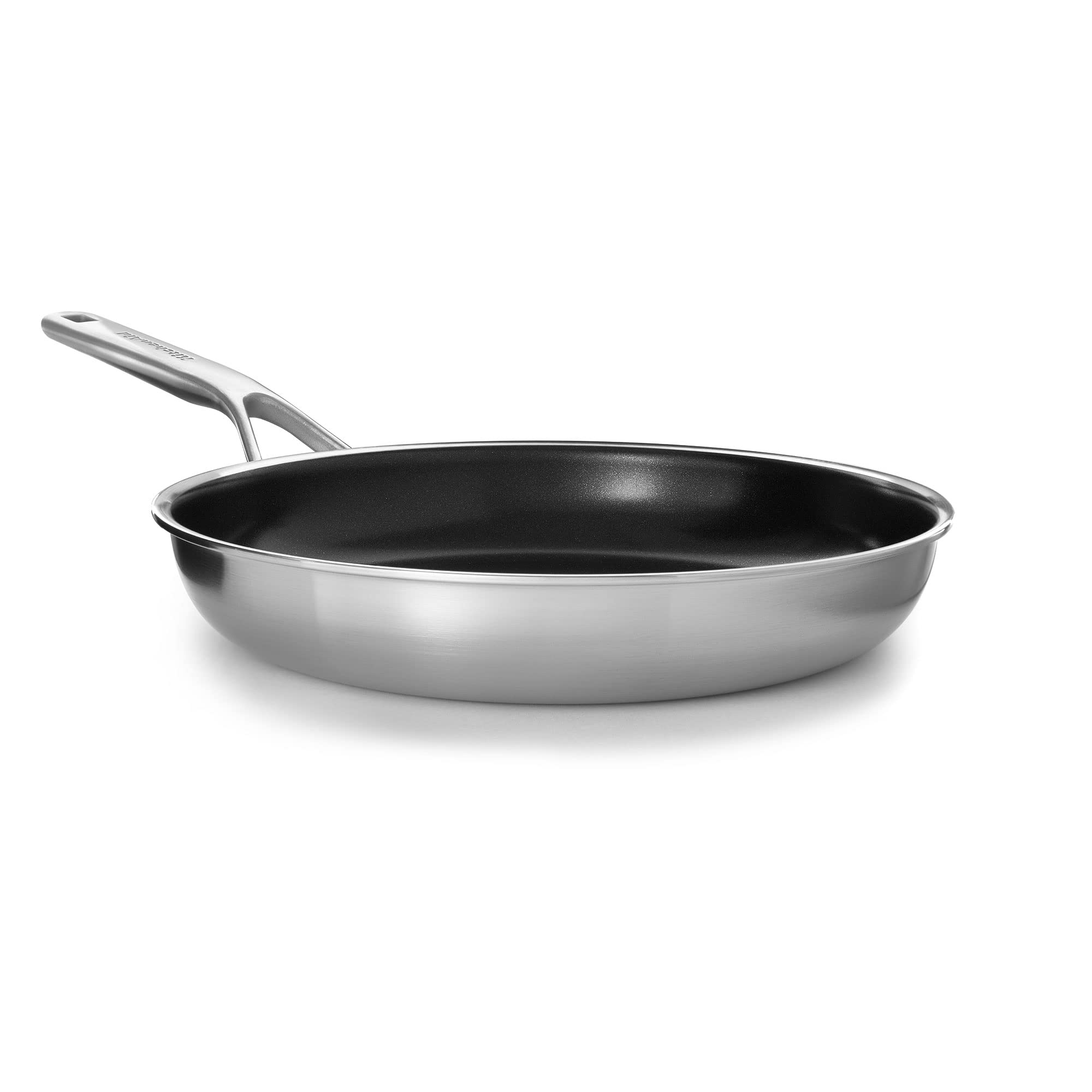 KitchenAid Multi-Ply Stainless Steel Non-Stick 24cm Frying Pan - Silver | Professional Cookware for Sautéing, Frying & Stir-Frying | Induction Compatible & Oven Safe up to 260°C