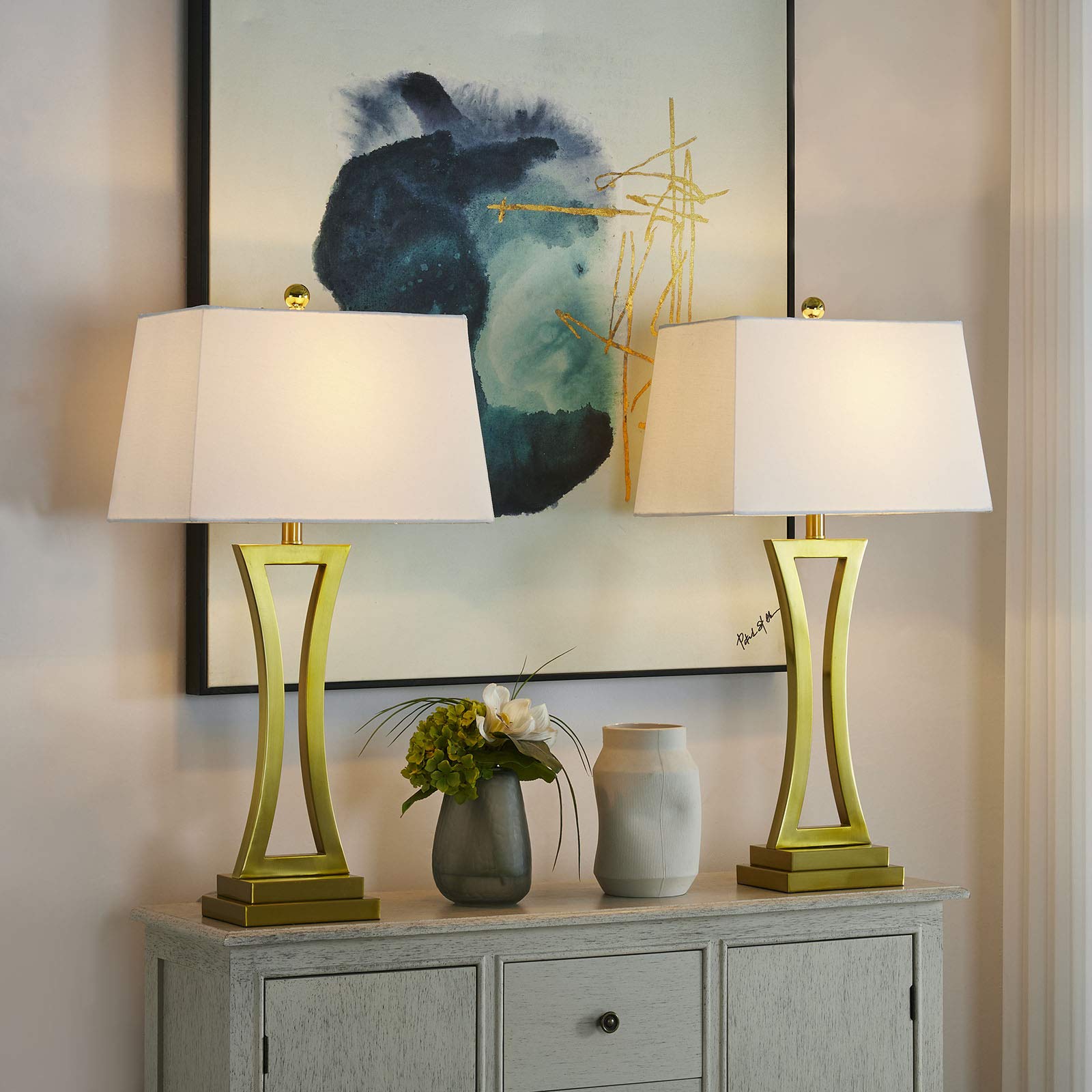 Maxax Contemporary Table Lamps Set of 2 - 30.75
