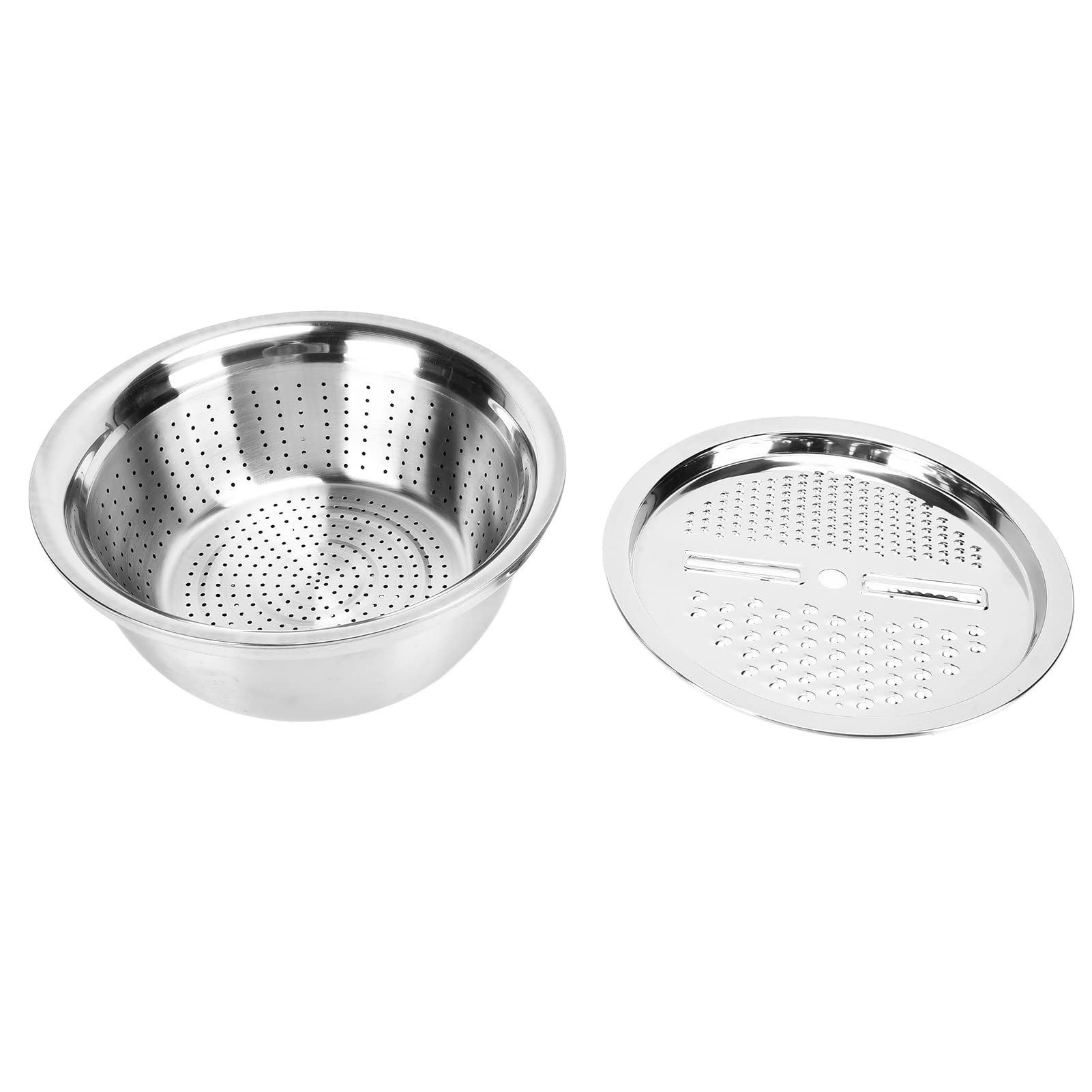 Stainless Steel Food Drain Basket & Kneading Basin - Stackable Space Saving Kitchen Colander for Washing Vegetables, Rice, and Pasta | Perfect for Meal Prep, Salad Making, and Dish Draining